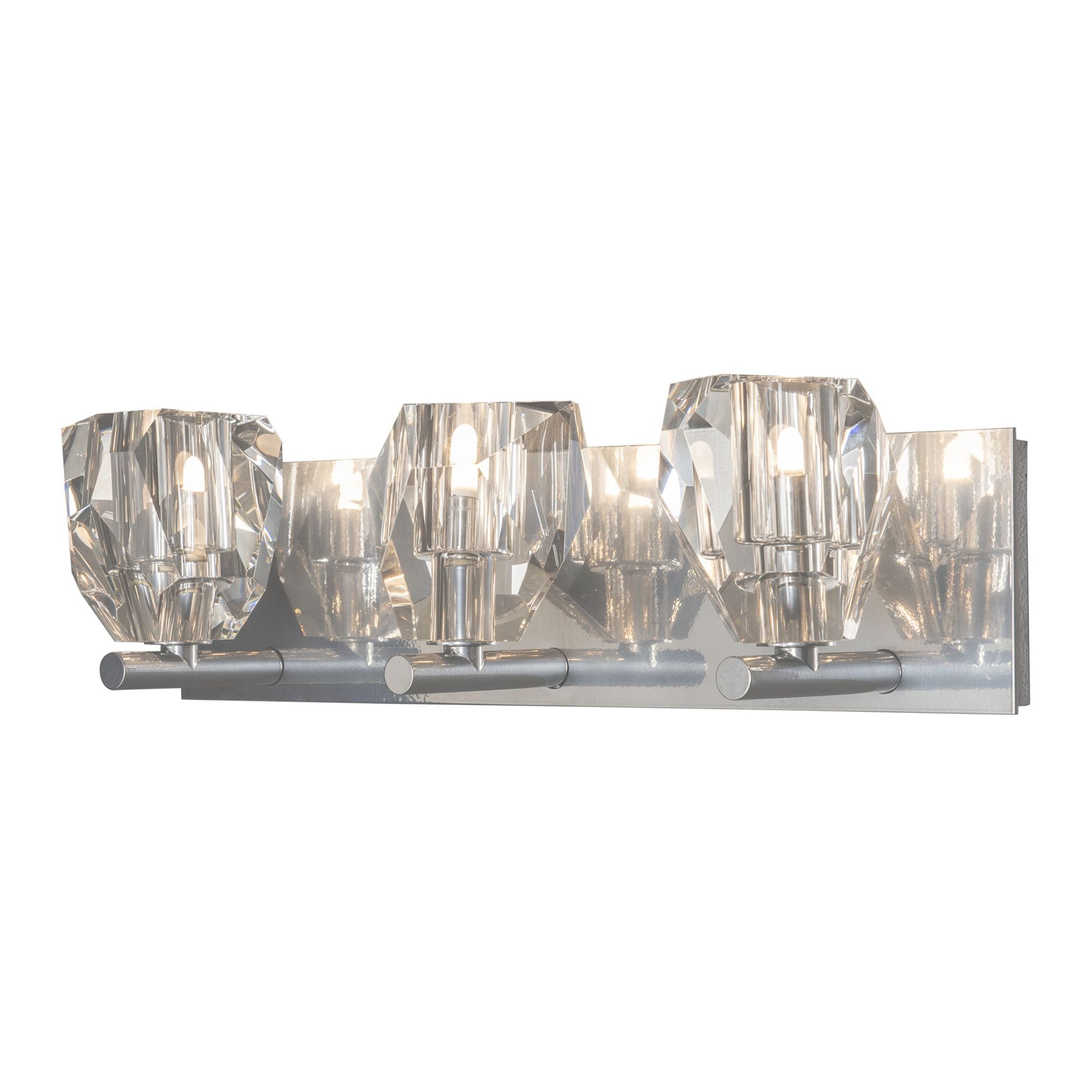 Gatsby 3-Light Bath Sconce 3-Light Crystal in Sterling