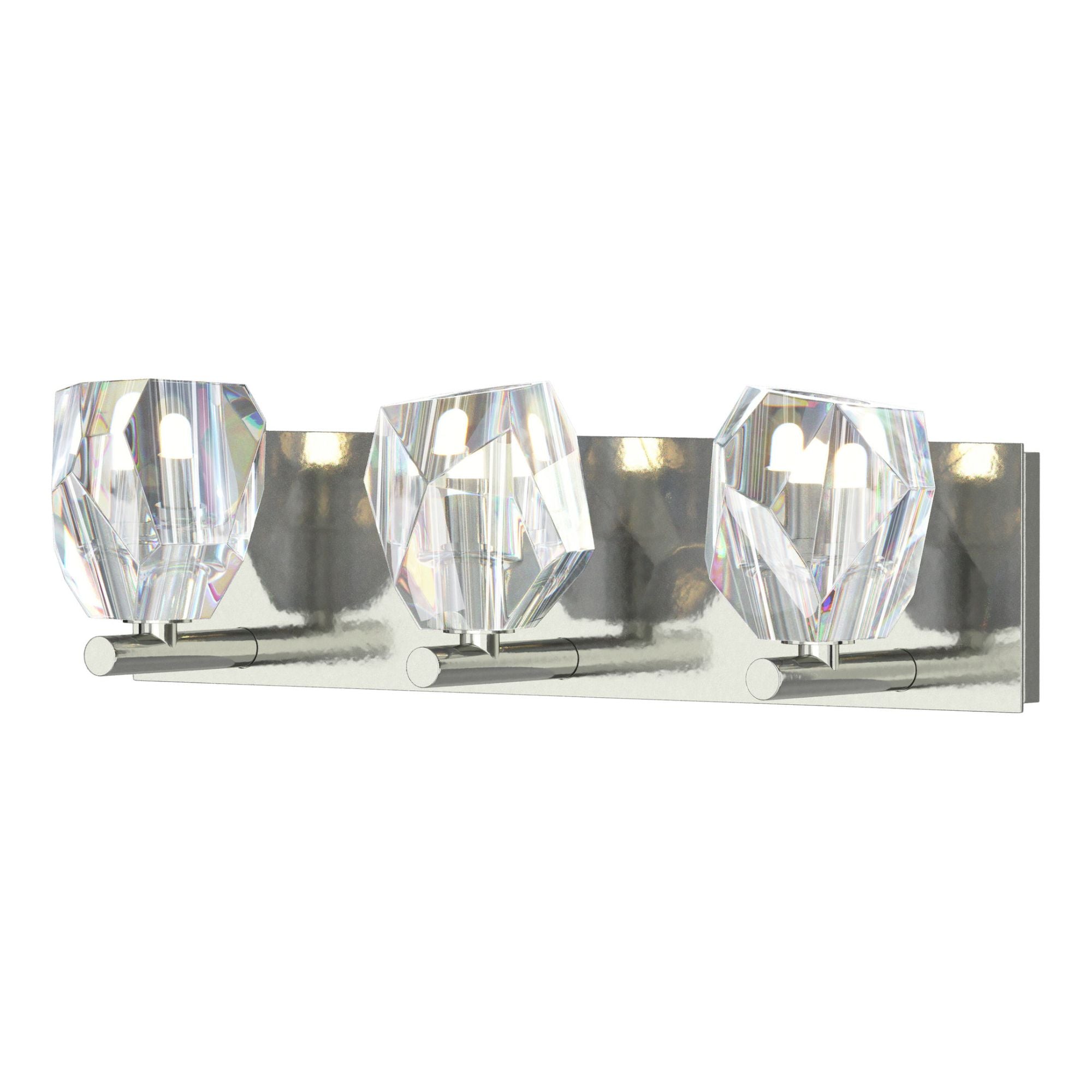 Gatsby 3-Light Bath Sconce 3-Light Crystal in Sterling