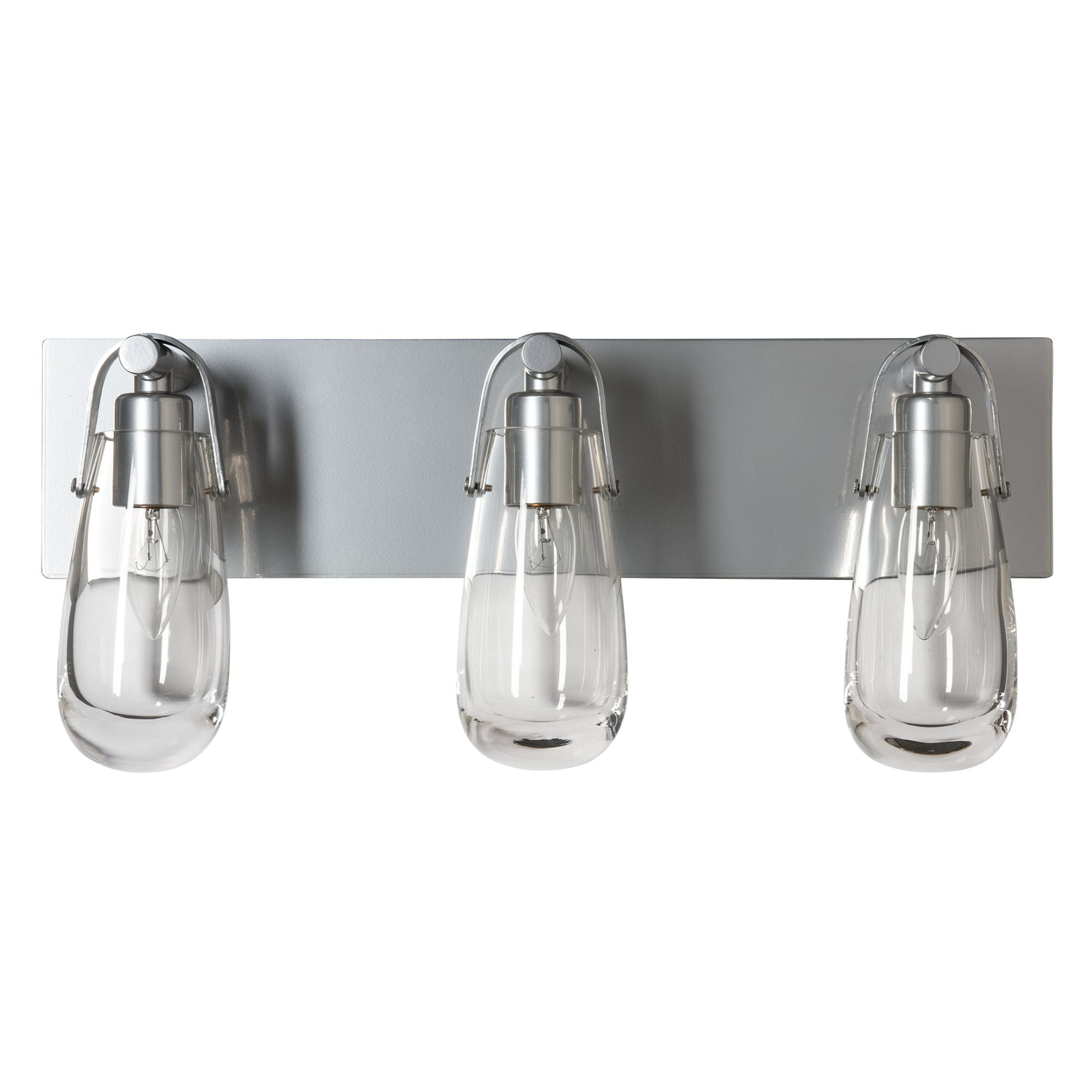 Eos 3-Light Bath Sconce 3-Light Clear Glass (ZM) in Sterling