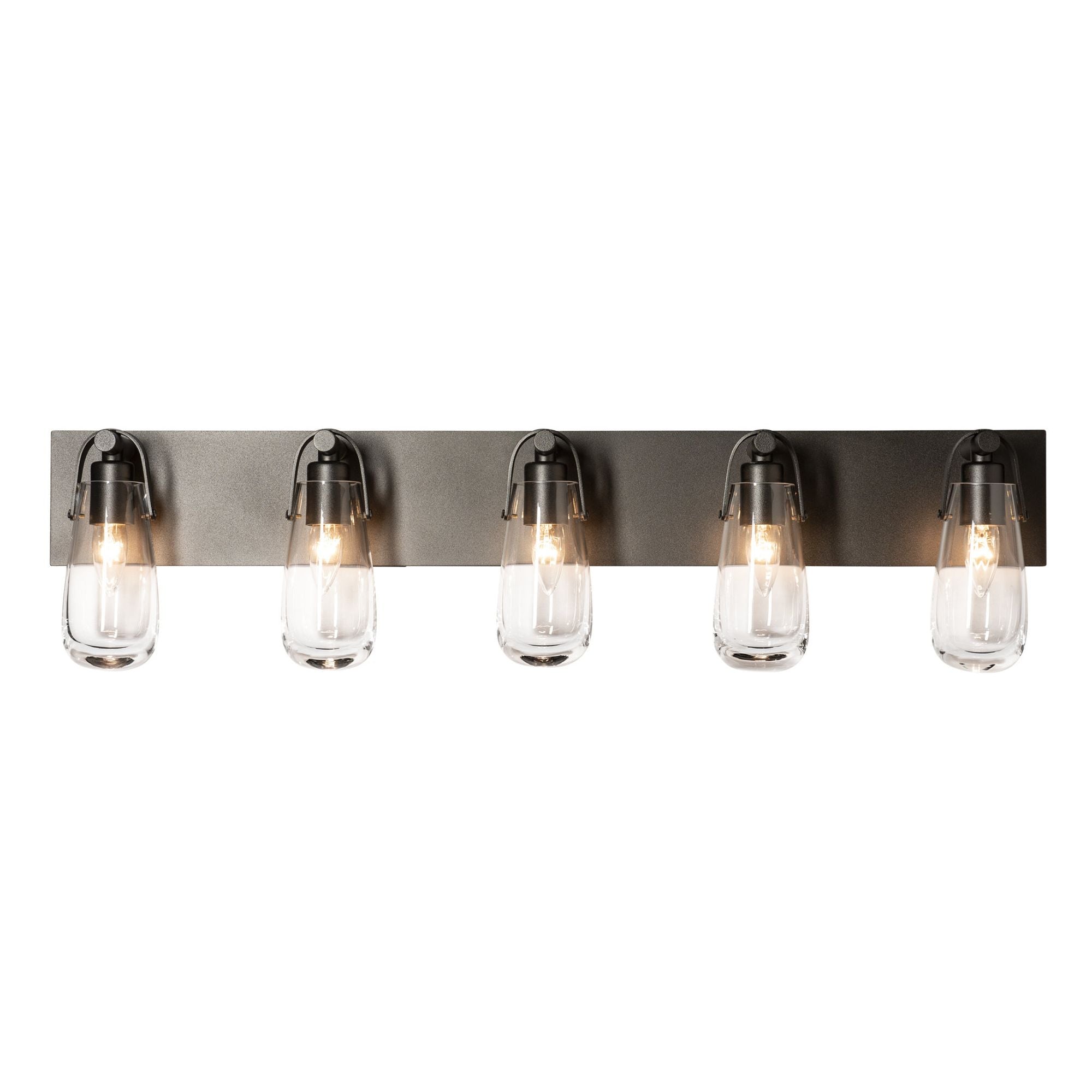 Eos 5-Light Bath Sconce 5-Light Clear Glass (ZM) in Oil Rubbed Bronze