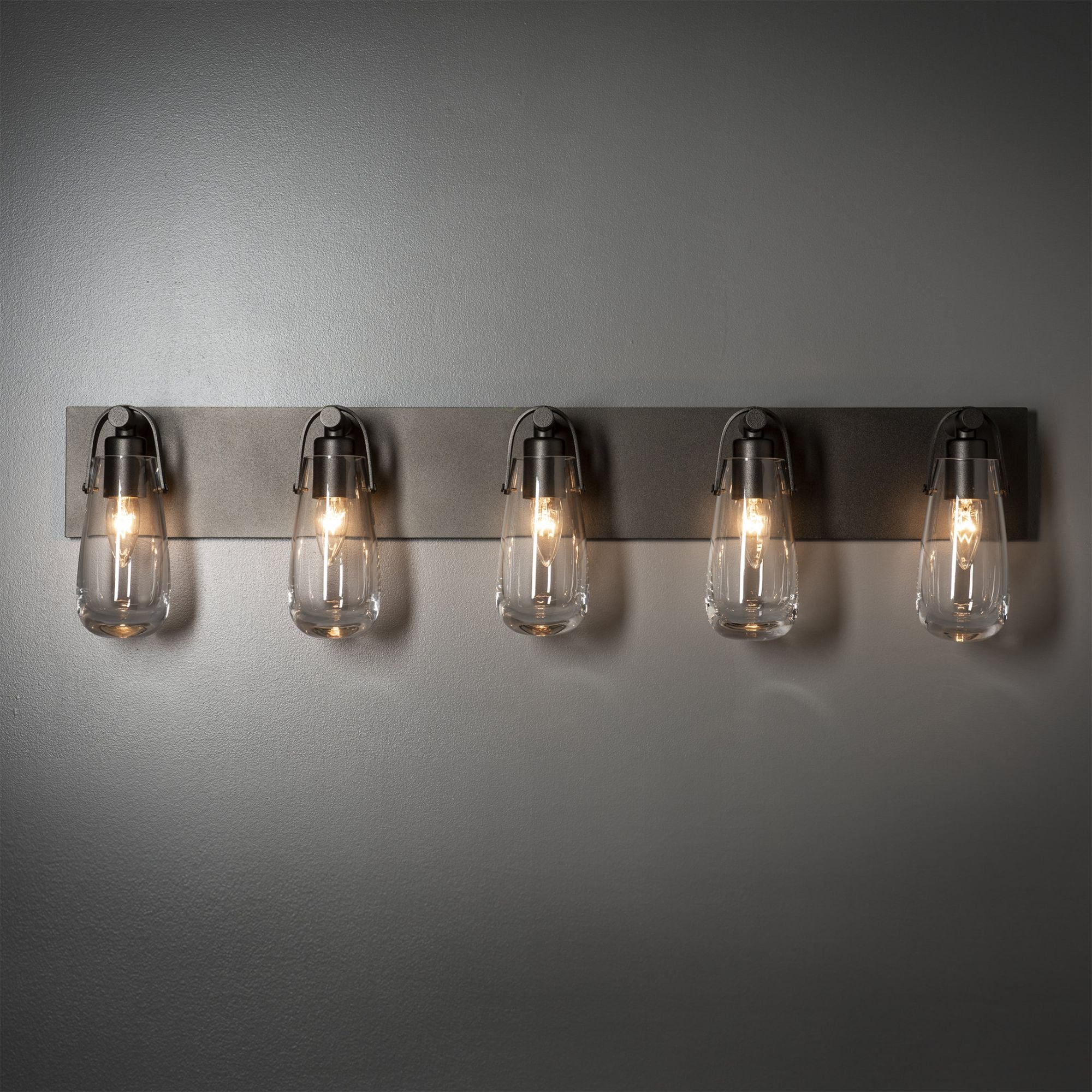 Eos 5-Light Bath Sconce 5-Light Clear Glass (ZM) in Oil Rubbed Bronze