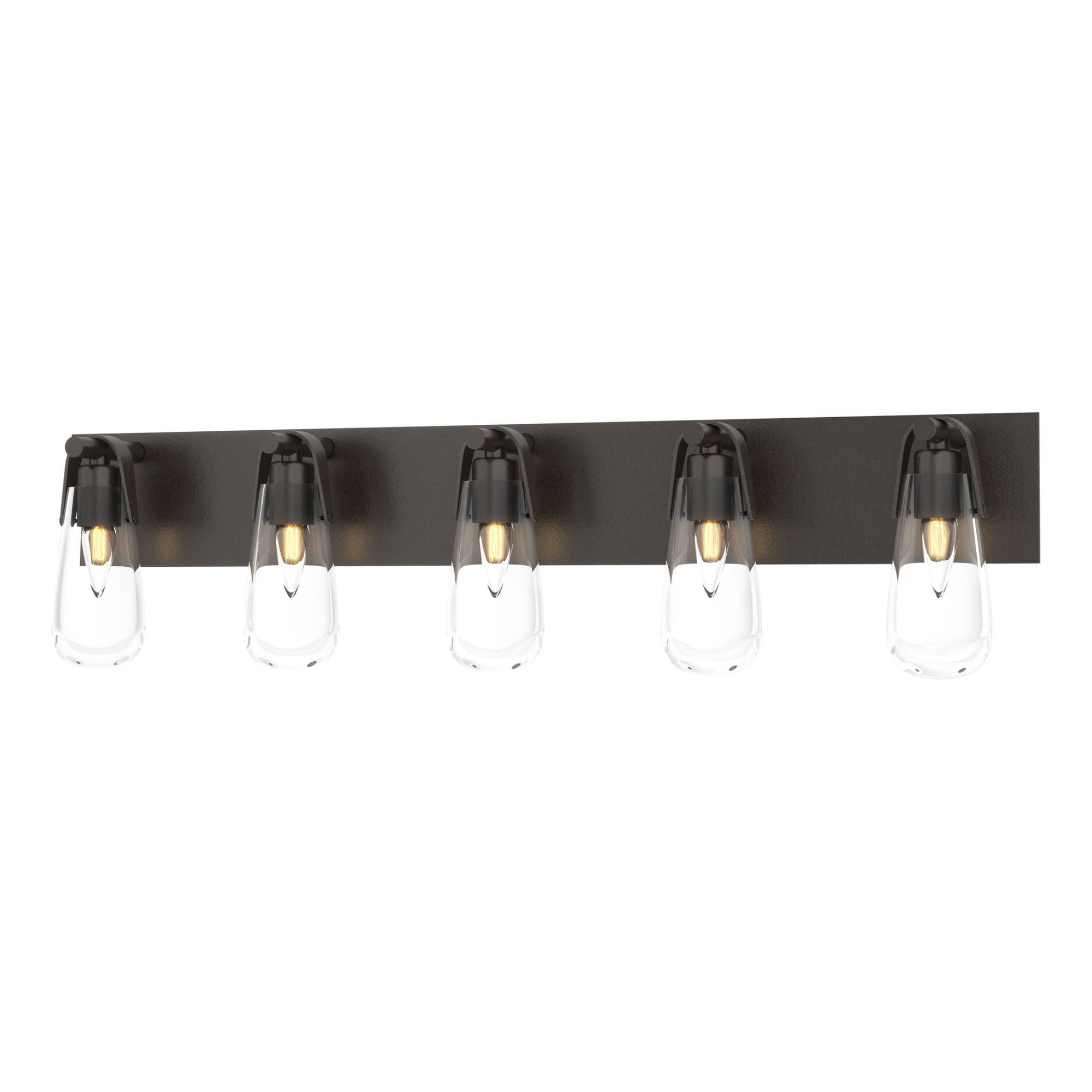 Eos 5-Light Bath Sconce 5-Light Clear Glass (ZM) in Oil Rubbed Bronze