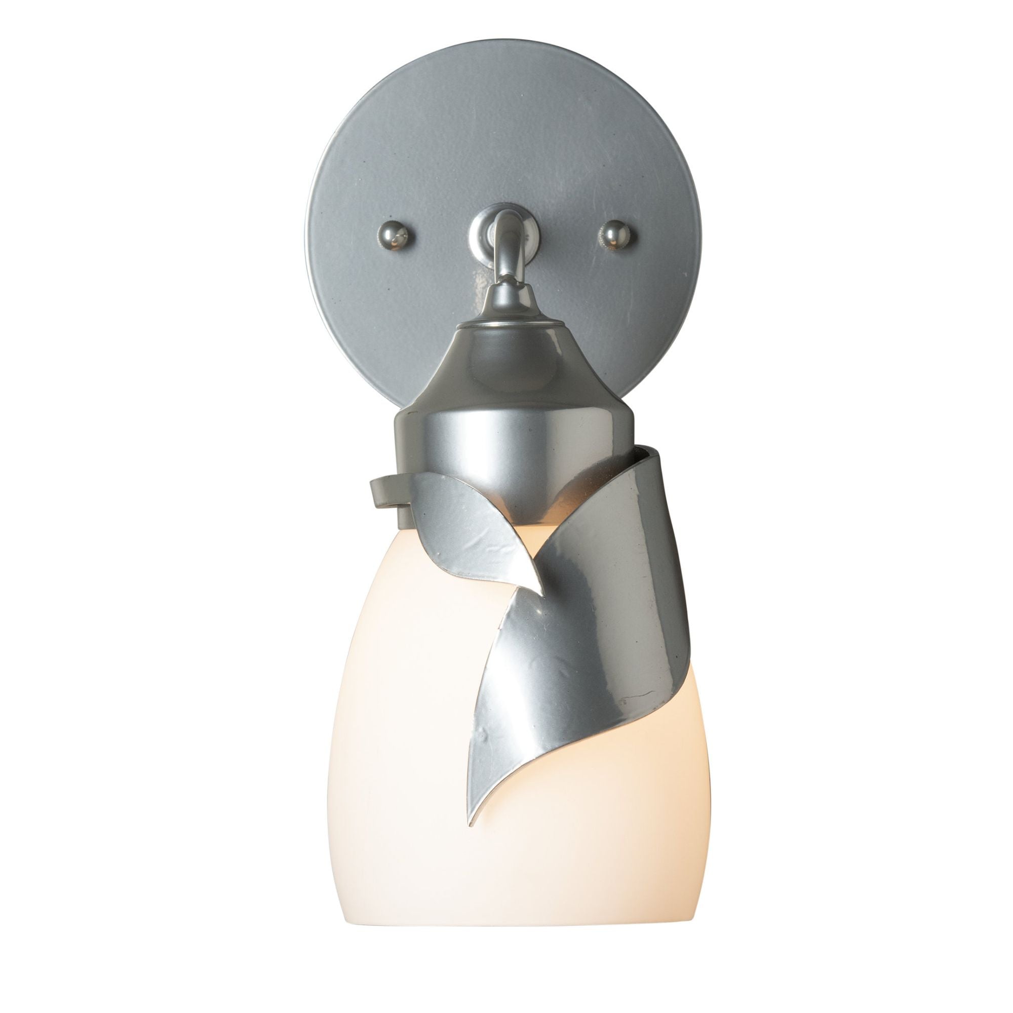 Lapas Opal Glass 1-Light Bath Sconce 1-Light Opal Glass (GG) in Sterling