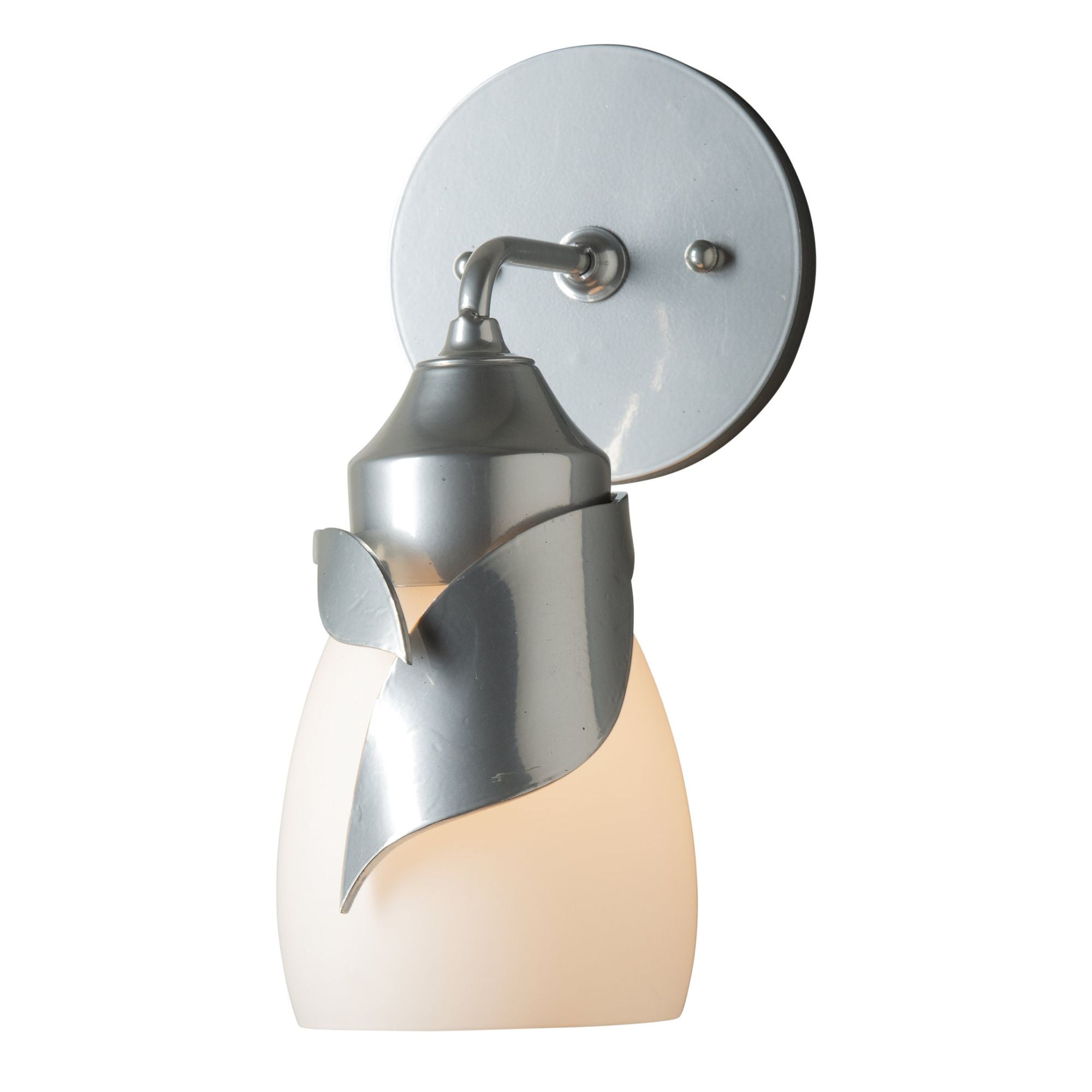 Lapas Opal Glass 1-Light Bath Sconce 1-Light Opal Glass (GG) in Sterling