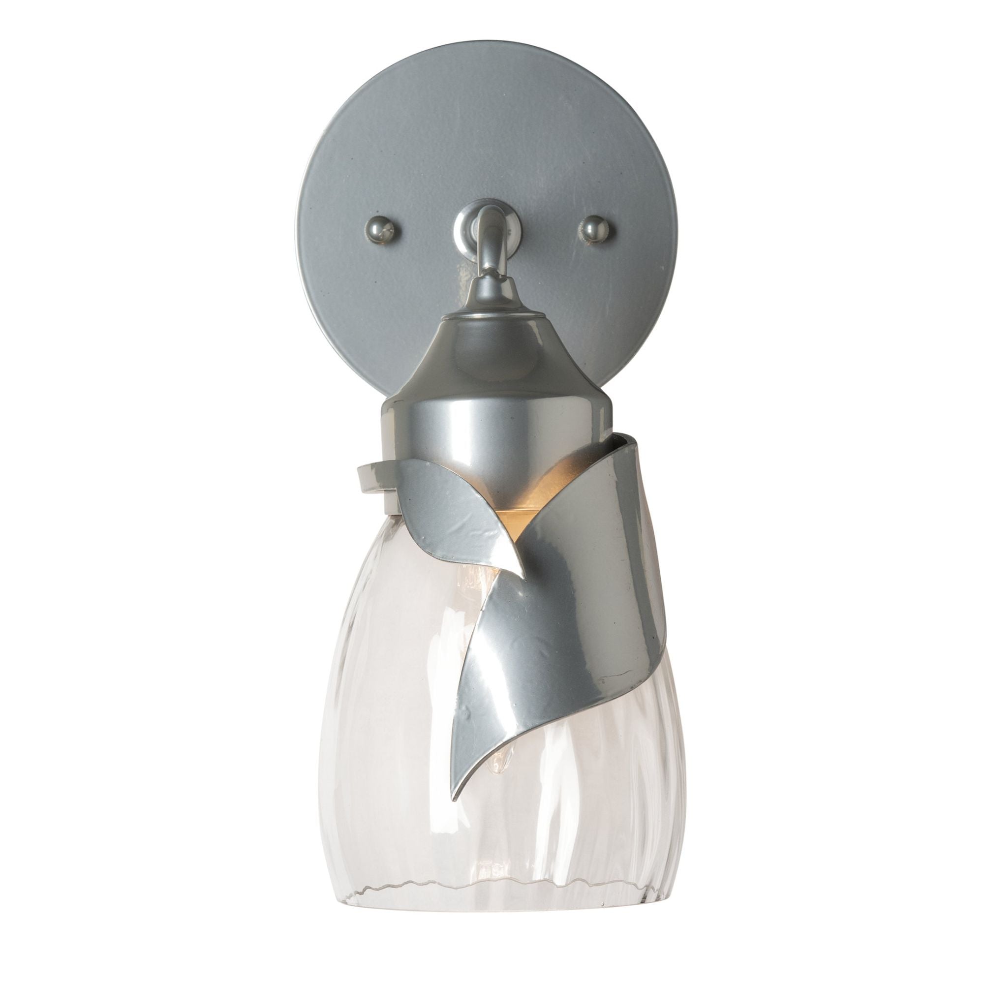 Lapas Water Glass 1-Light Bath Sconce 1-Light Water Glass (LL) in Sterling