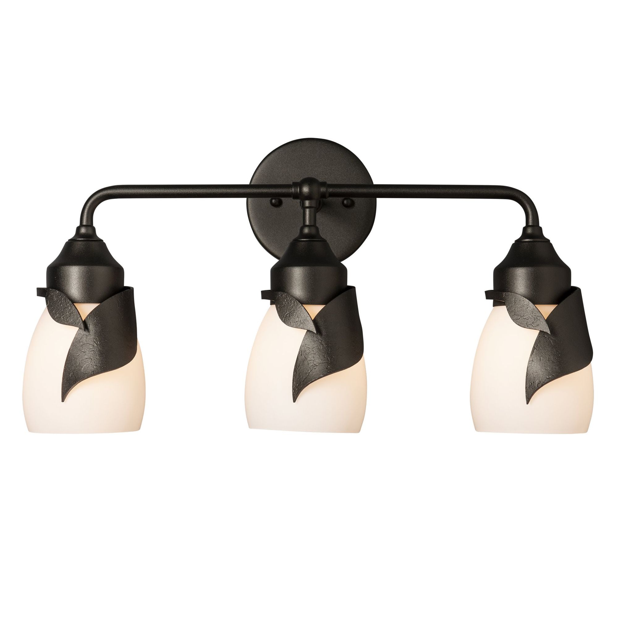 Lapas Opal Glass 3-Light Bath Sconce 3-Light Opal Glass (GG) in Oil Rubbed Bronze