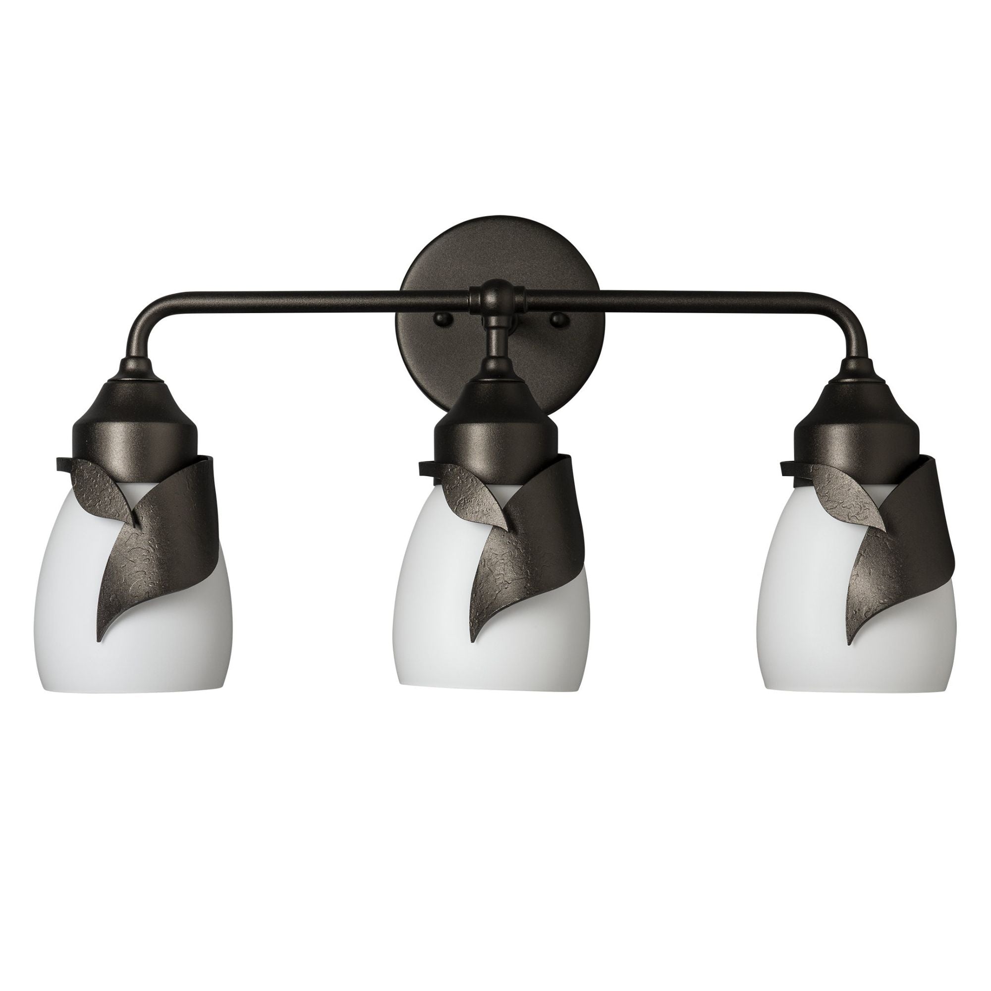 Lapas Opal Glass 3-Light Bath Sconce 3-Light Opal Glass (GG) in Oil Rubbed Bronze