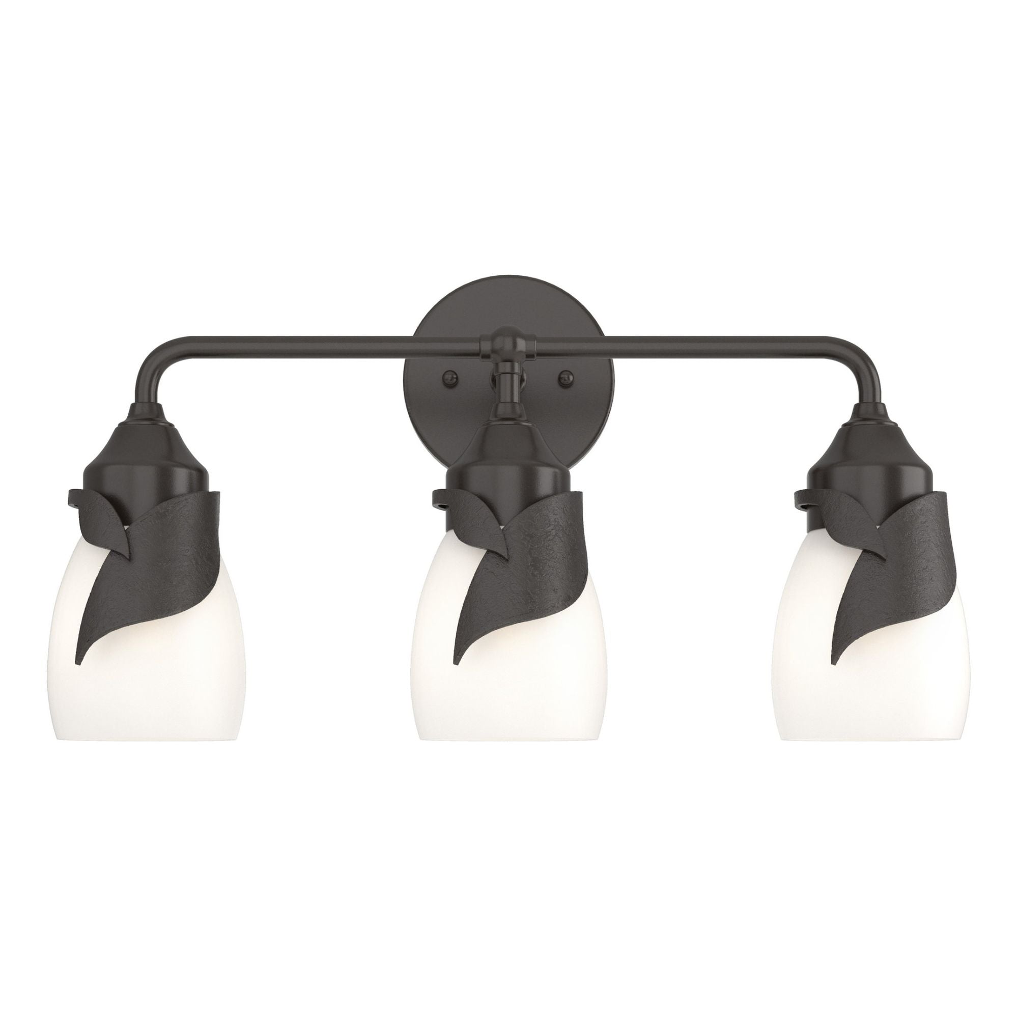 Lapas Opal Glass 3-Light Bath Sconce 3-Light Opal Glass (GG) in Oil Rubbed Bronze