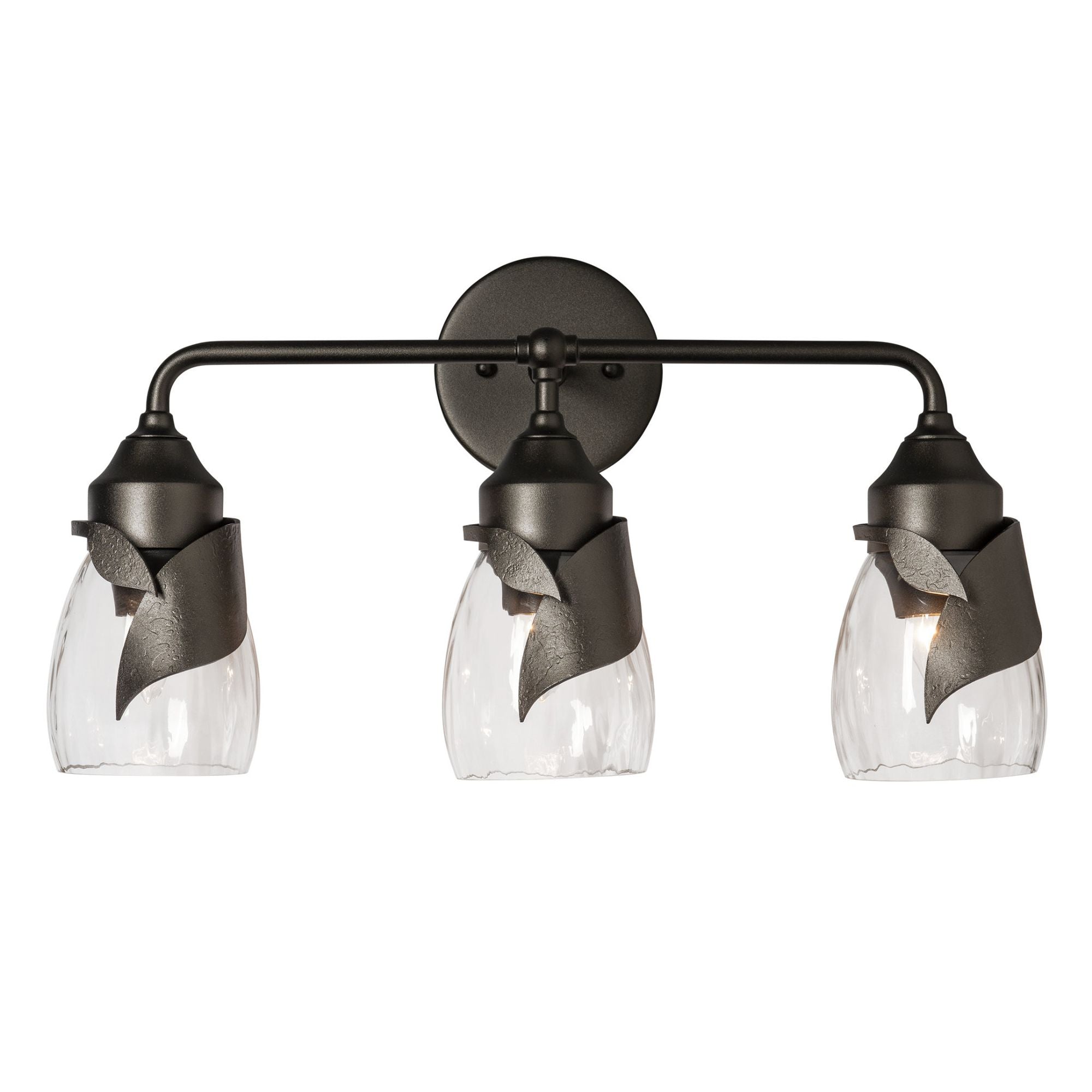 Lapas Water Glass 3-Light Bath Sconce 3-Light Water Glass (LL) in Oil Rubbed Bronze
