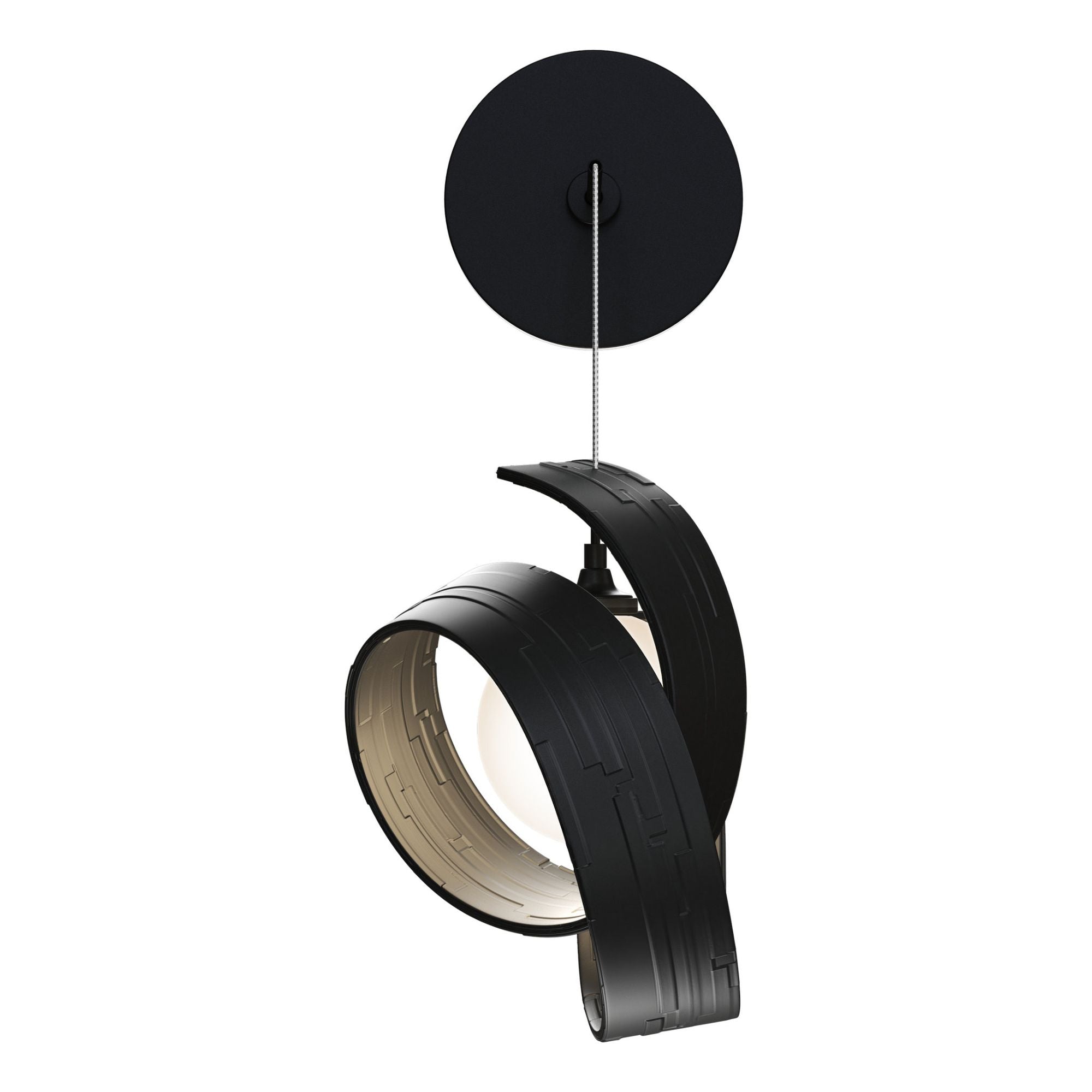 Riza Low Voltage Sconce 1-Light Opal Glass (GG) in Black