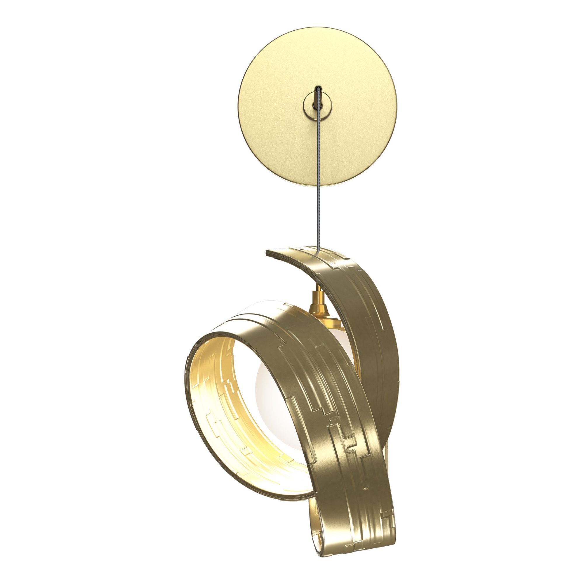 Riza Low Voltage Sconce 1-Light Opal Glass (GG) in Modern Brass