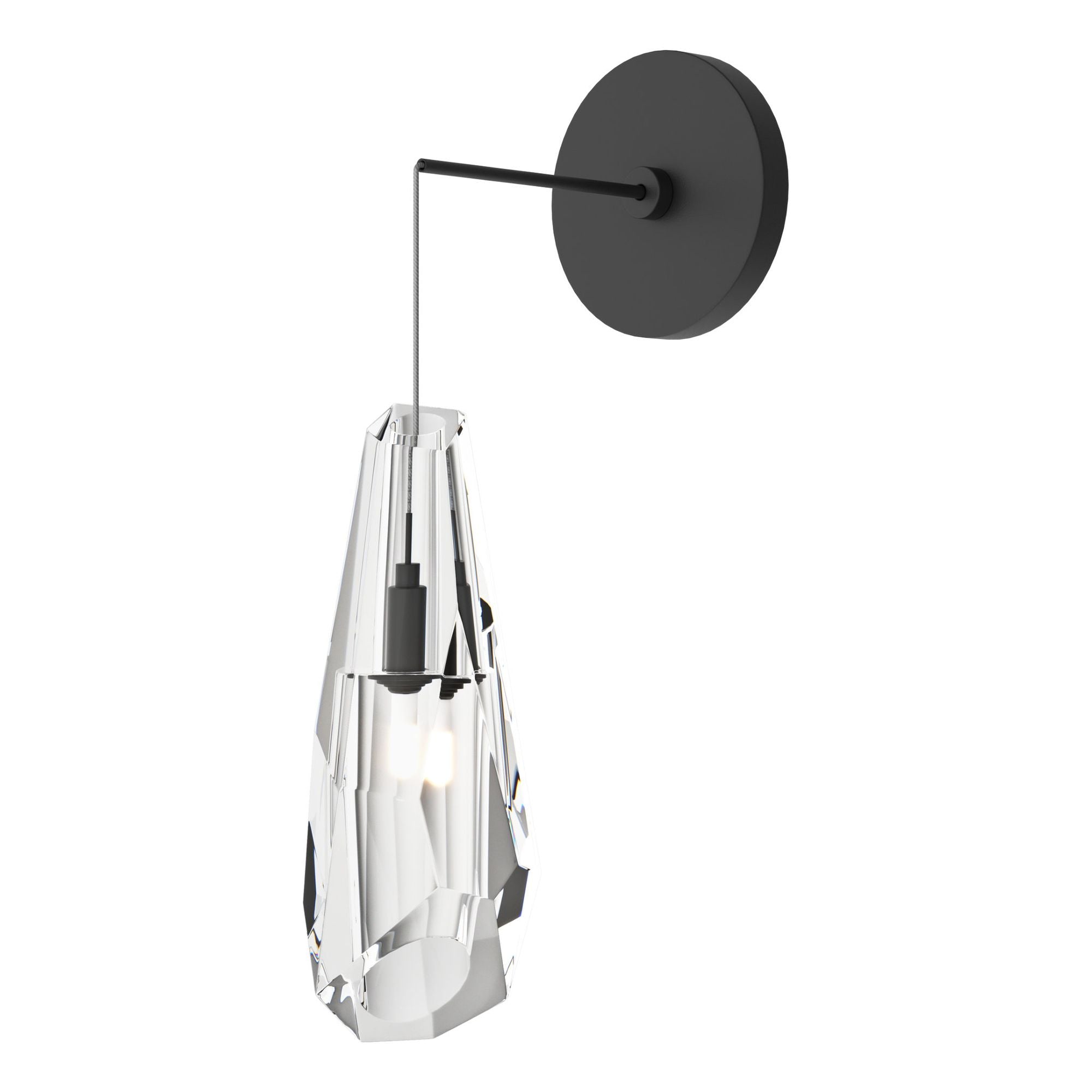 Luma Low Voltage Sconce 1-Light Crystal (CR) in Black