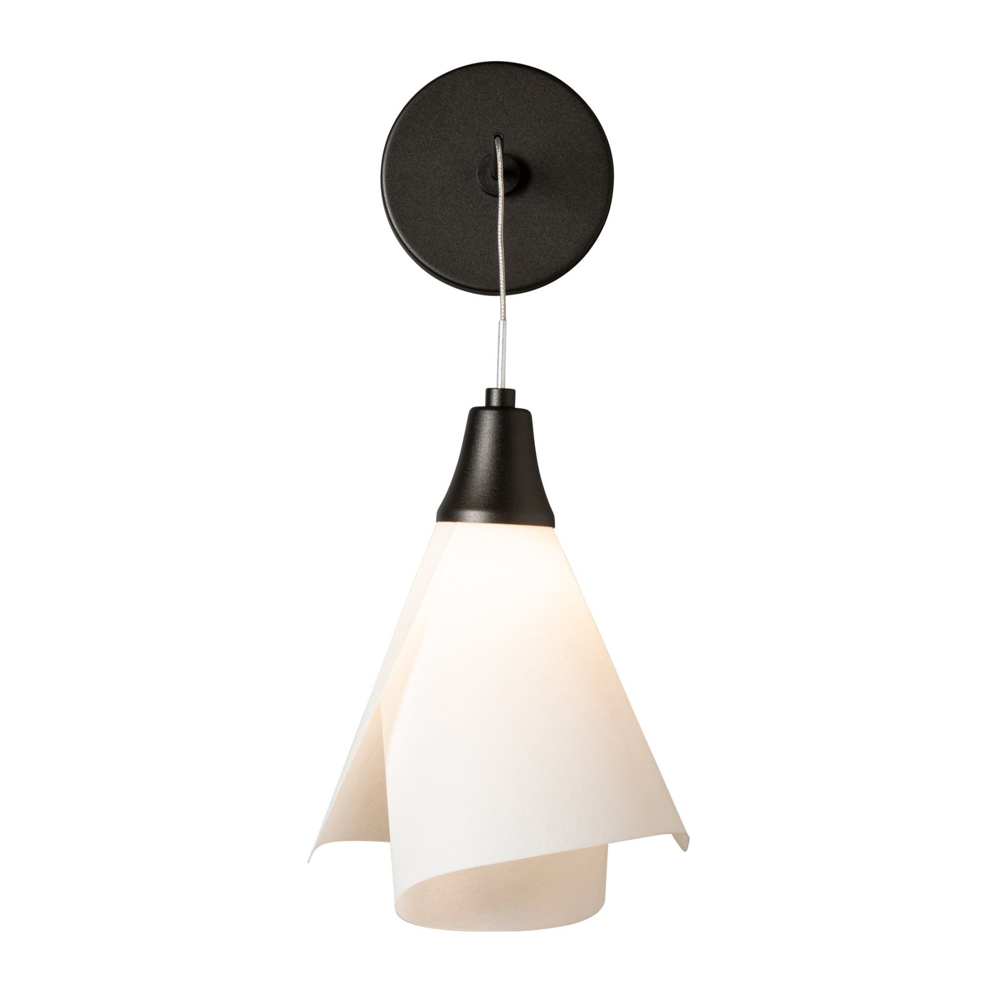 Mobius Low Voltage Sconce 1-Light Spun Frost (SH) in Oil Rubbed Bronze