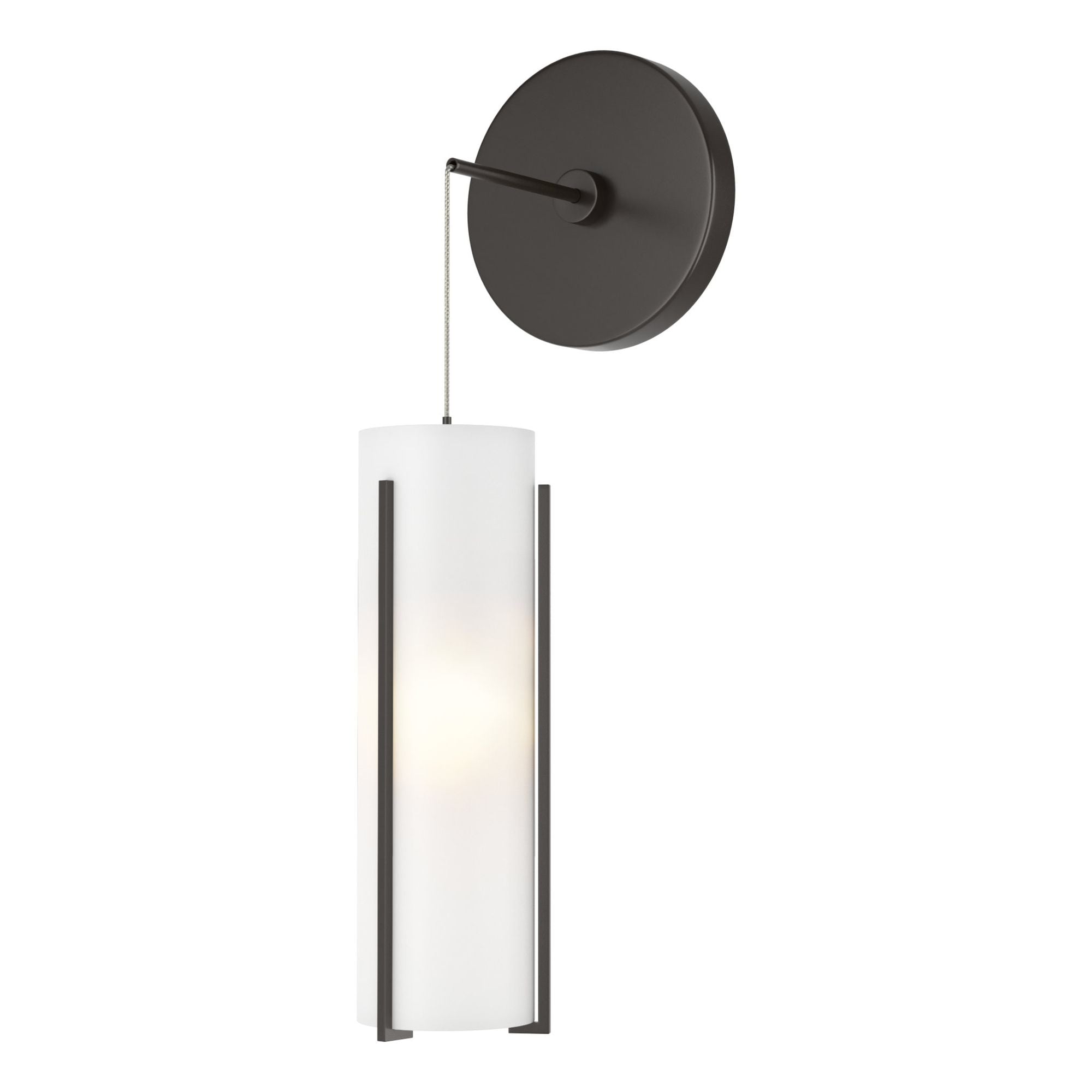 Exos Glass Mini Low Voltage Sconce 1-Light Opal Glass (GG) in Oil Rubbed Bronze