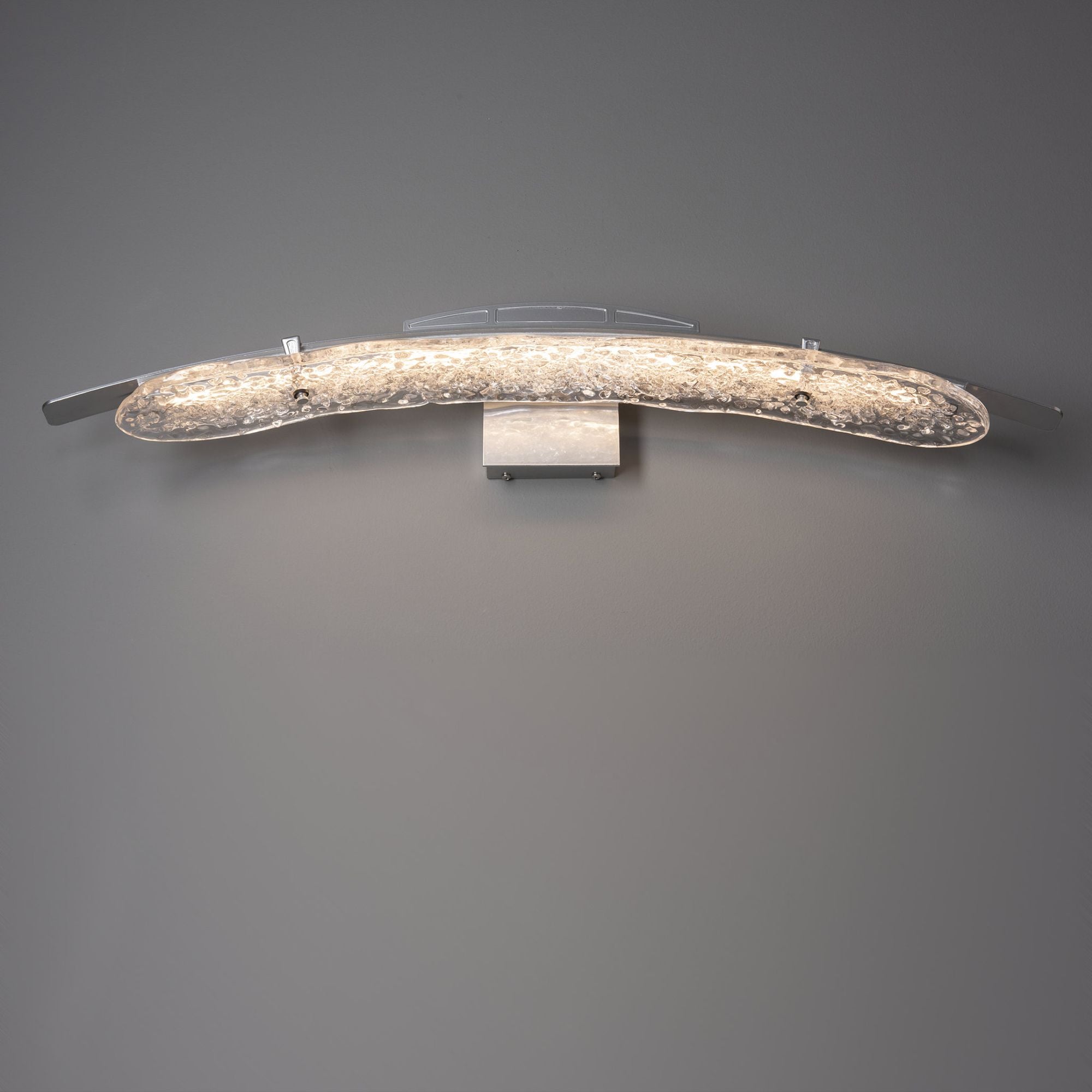 Glissade LED Bath Sconce LED Clear Glass (ZM) in Sterling