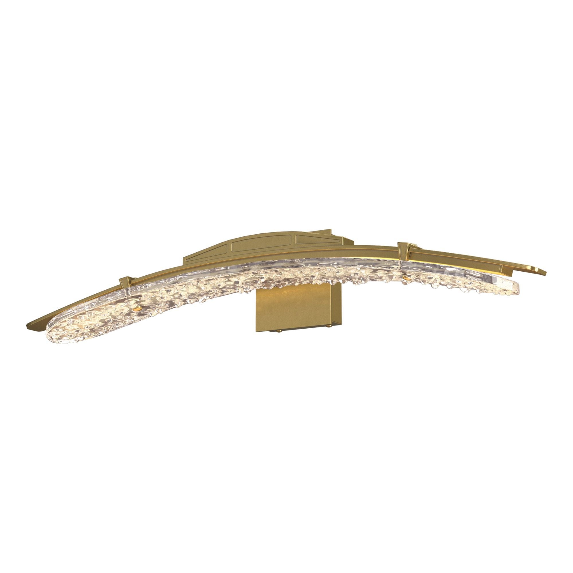Glissade LED Bath Sconce LED Clear Glass (ZM) in Modern Brass