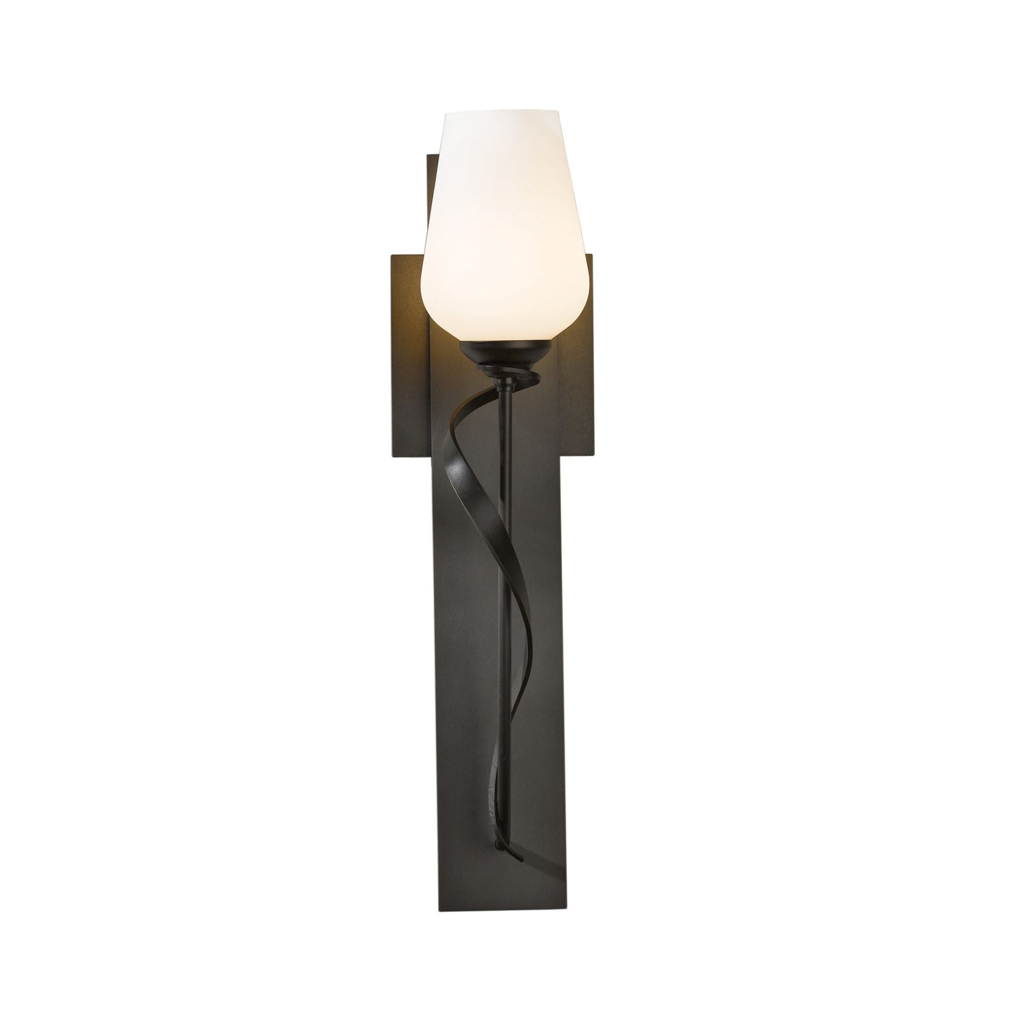 Flora Opal Glass Sconce 1-Light Opal Glass (GG) in Dark Smoke
