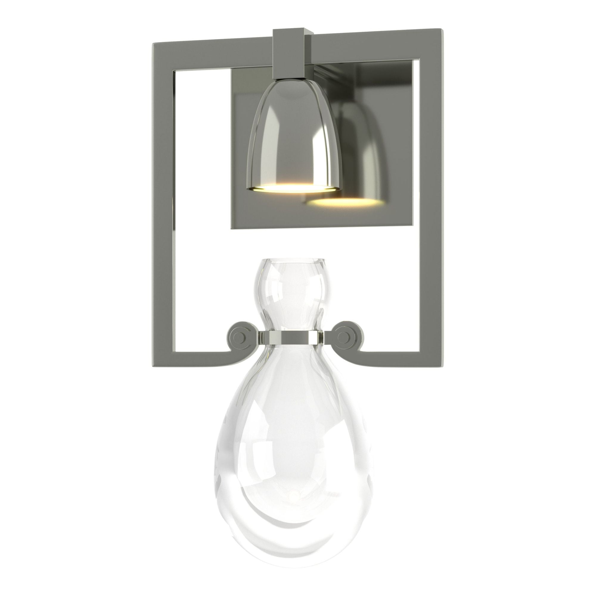 Apothecary Sconce 1-Light Clear Glass (ZM) in Sterling