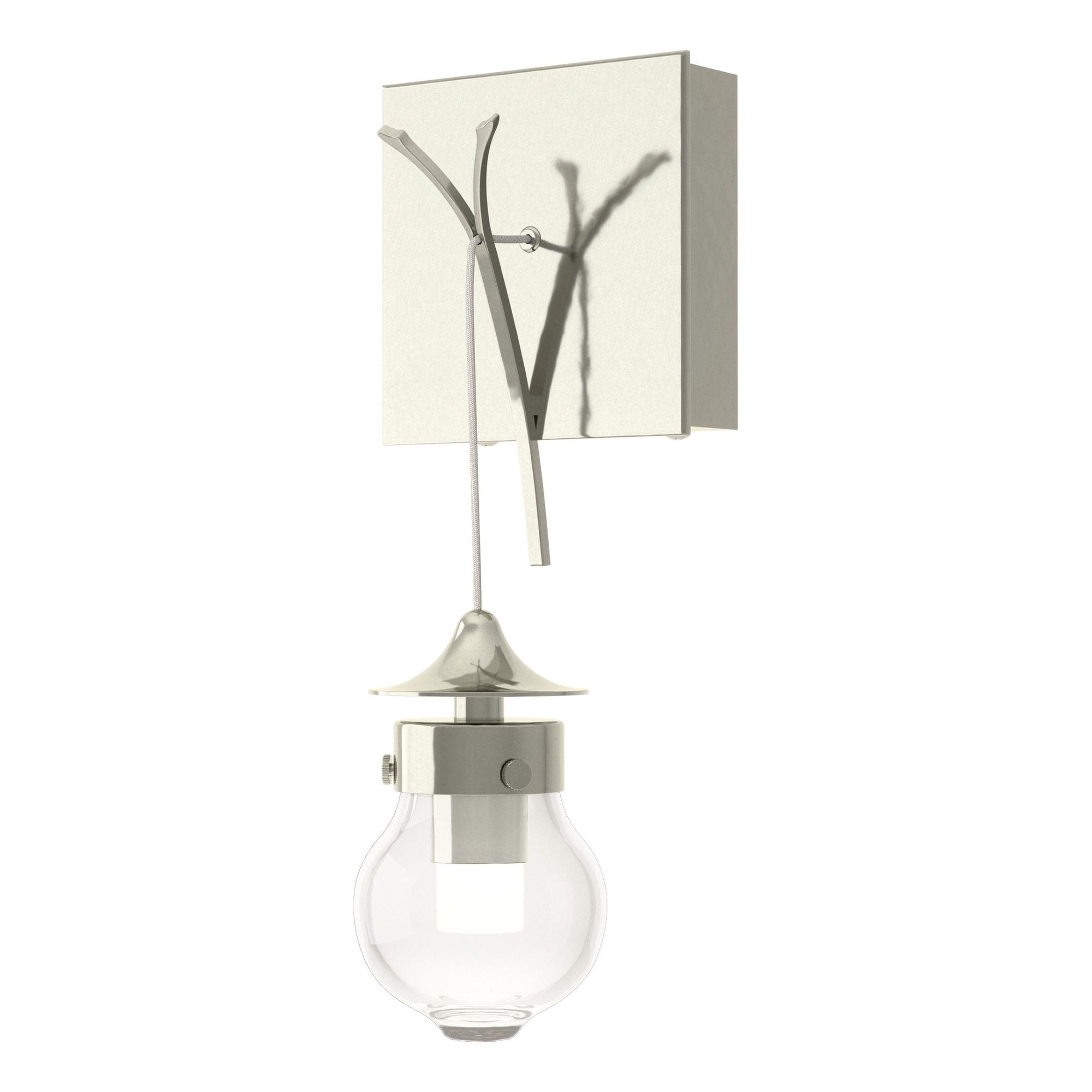 Kiwi Sconce 1-Light Clear Glass (ZM) in Sterling
