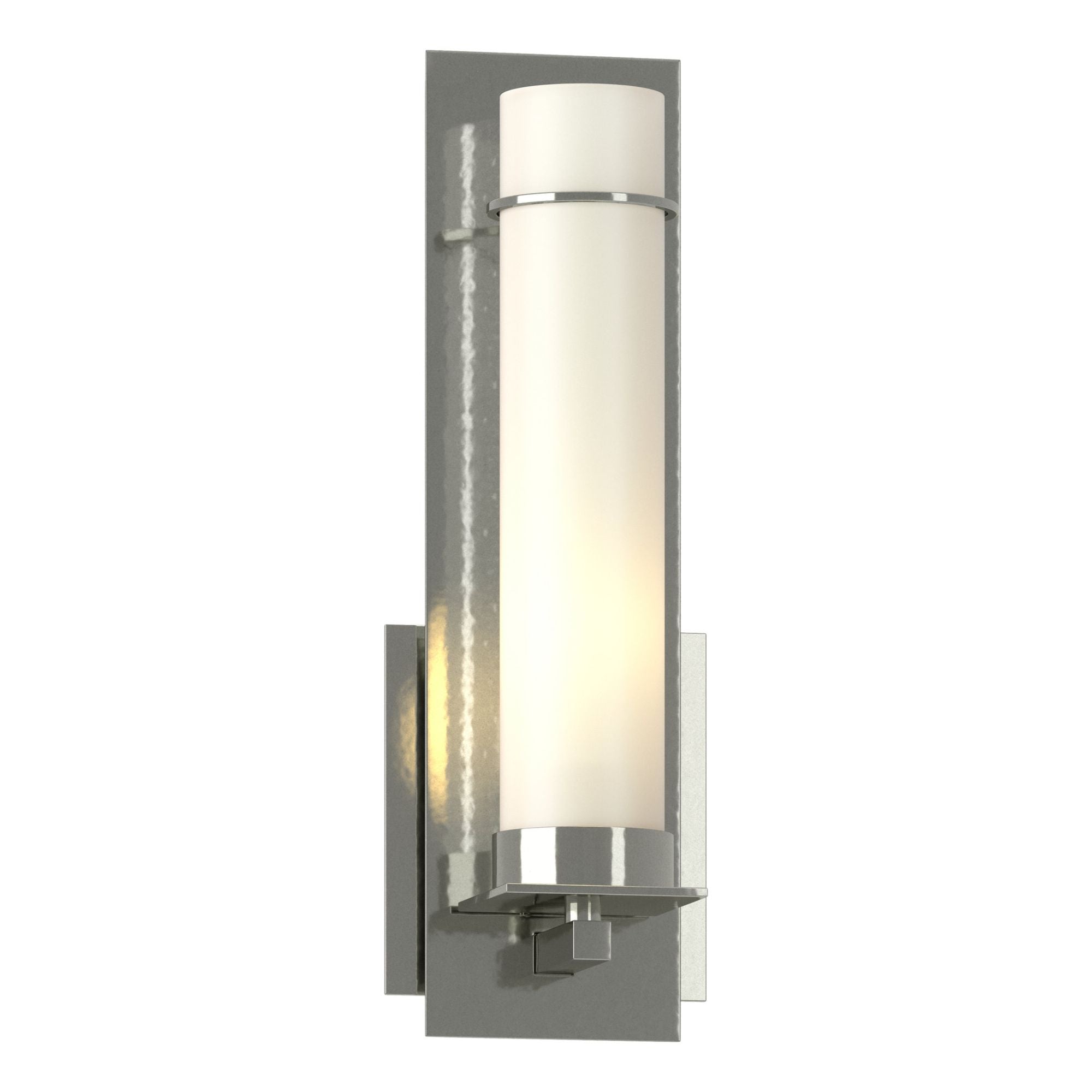 New Town Sconce 1-Light Opal Glass (GG) in Sterling