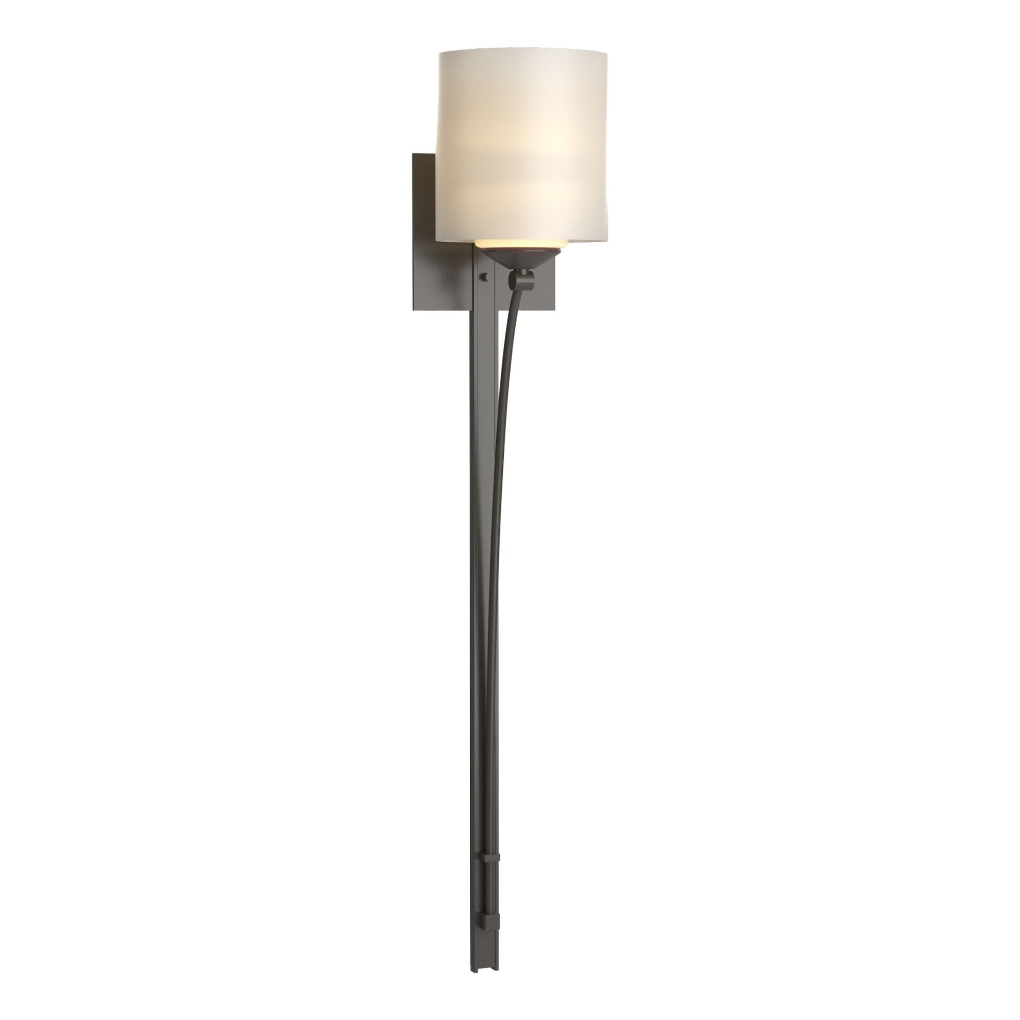 Formae Contemporary 1 Light Sconce 1-Light Opal Glass (GG) in Dark Smoke
