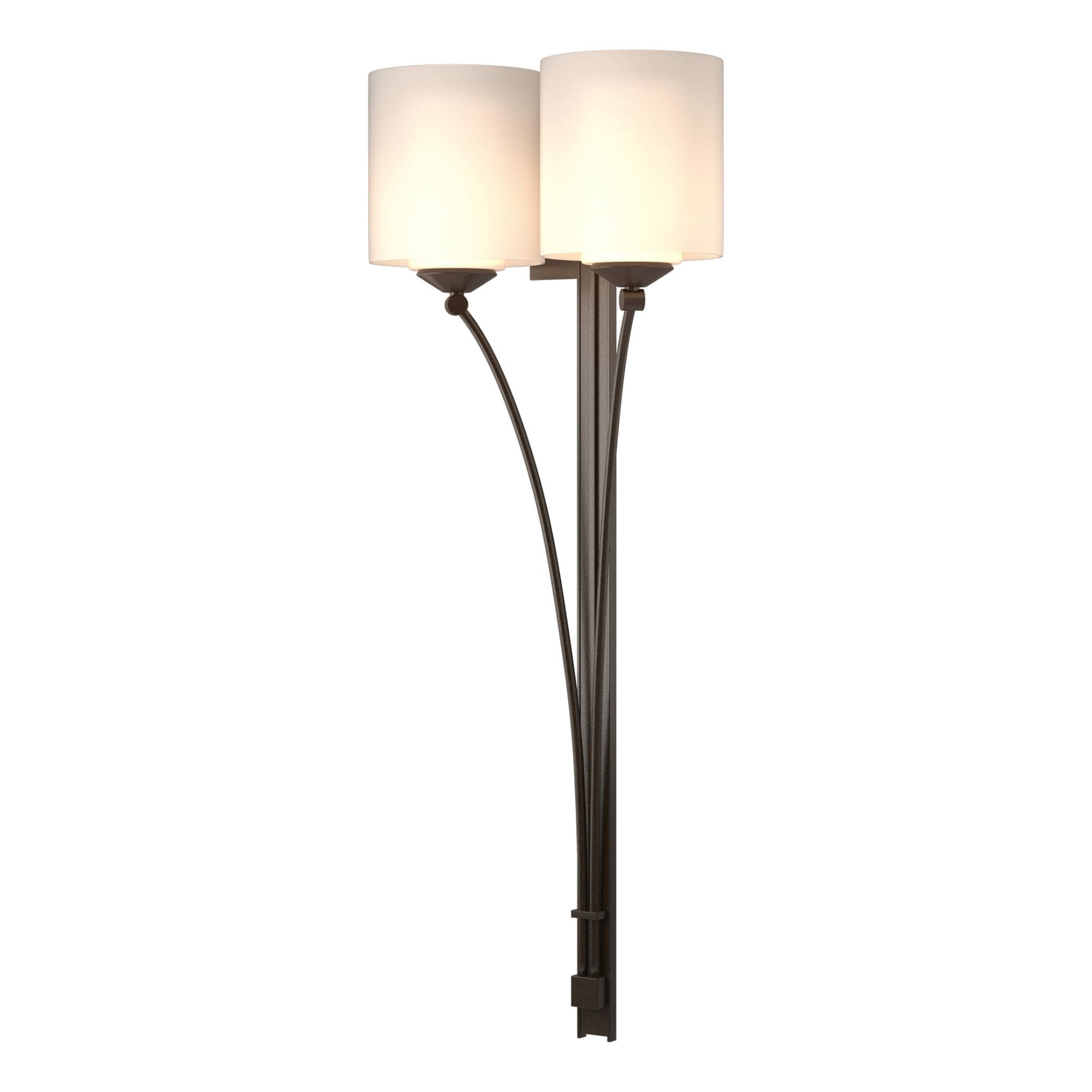Formae Contemporary 2 Light Sconce 2-Light Opal Glass (GG) in Oil Rubbed Bronze