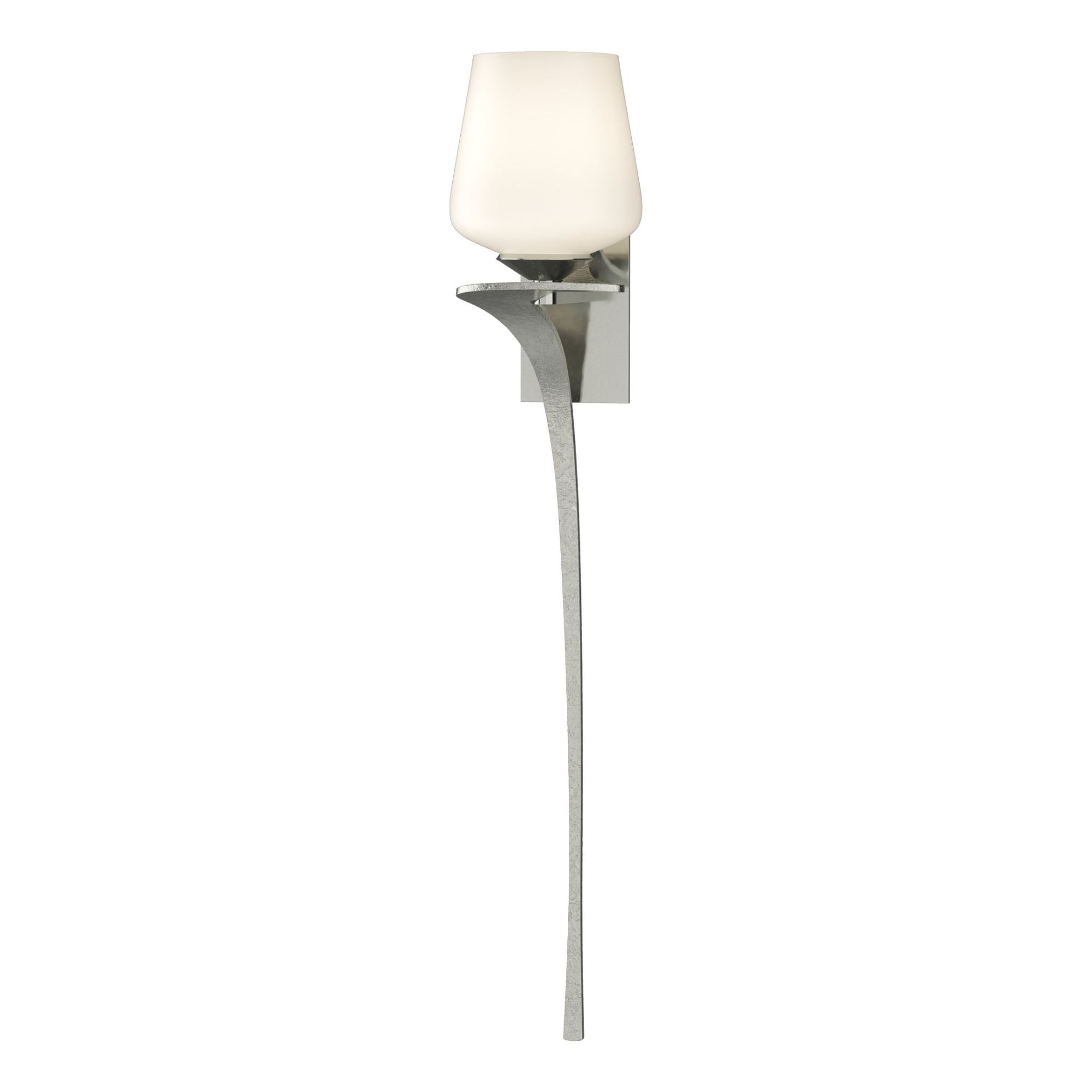 Antasia Single Glass 1 Light Sconce 1-Light Left Facing Opal Glass (GG) in Sterling