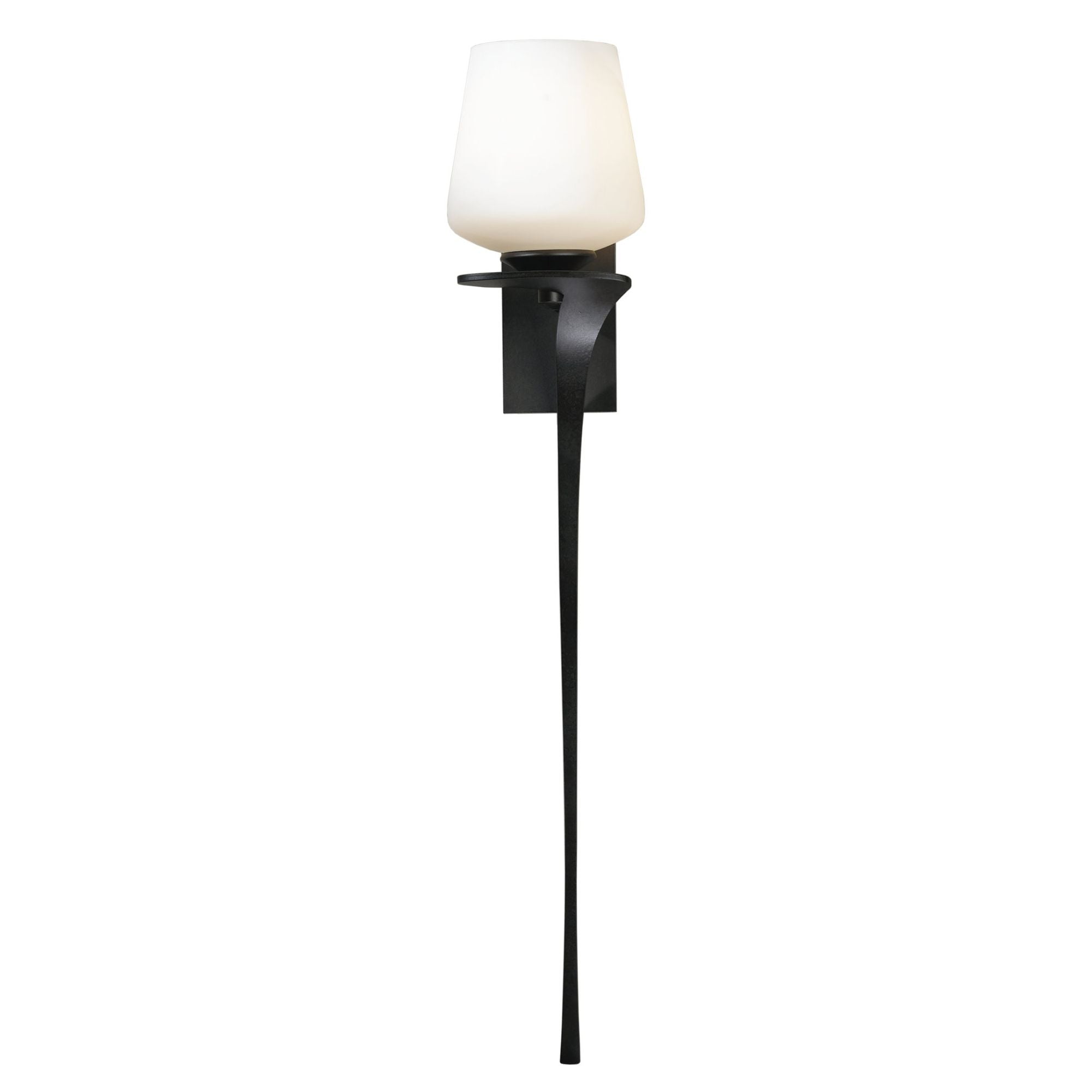 Antasia Single Glass 1 Light Sconce 1-Light Right Facing Opal Glass (GG) in Dark Smoke