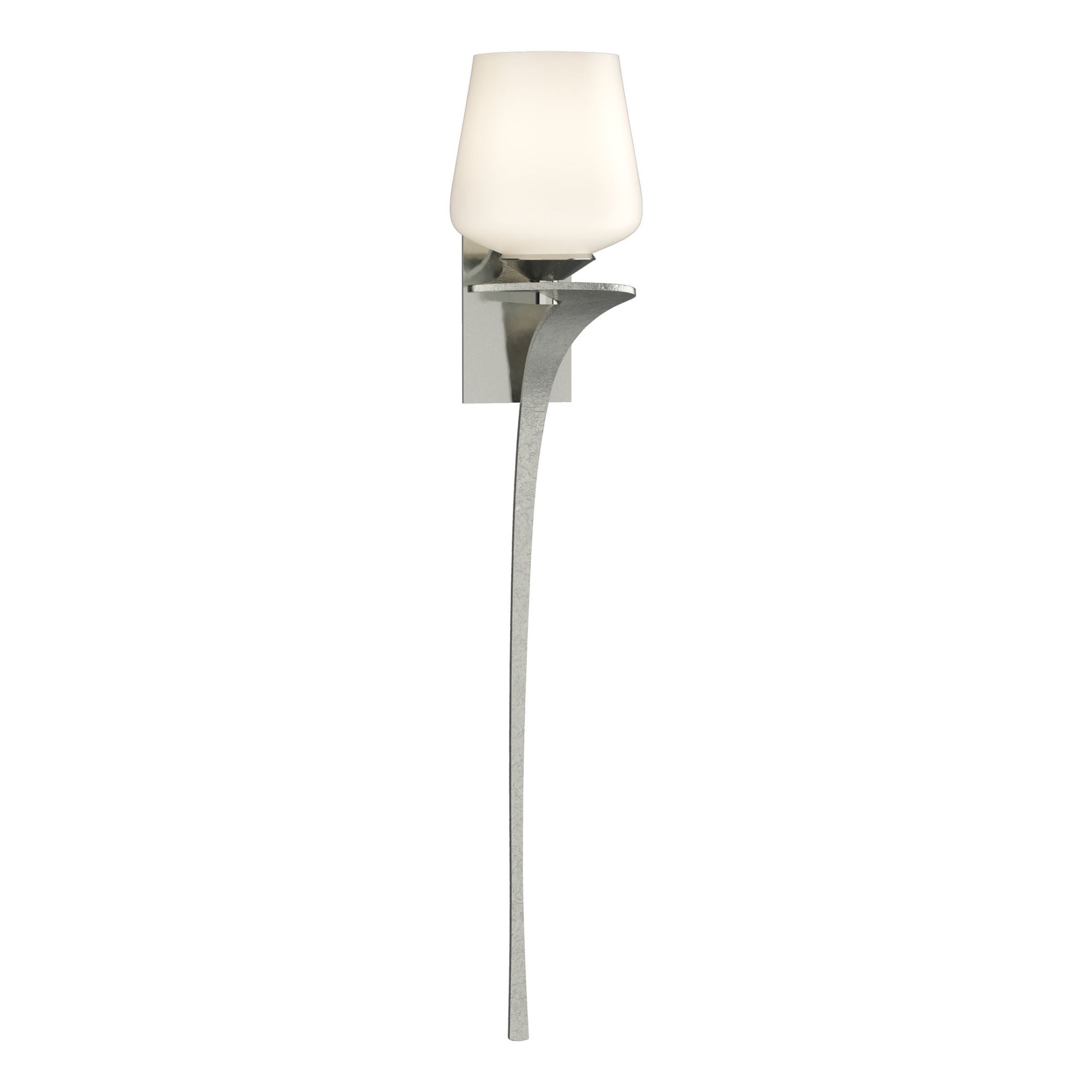 Antasia Single Glass 1 Light Sconce 1-Light Right Facing Opal Glass (GG) in Sterling