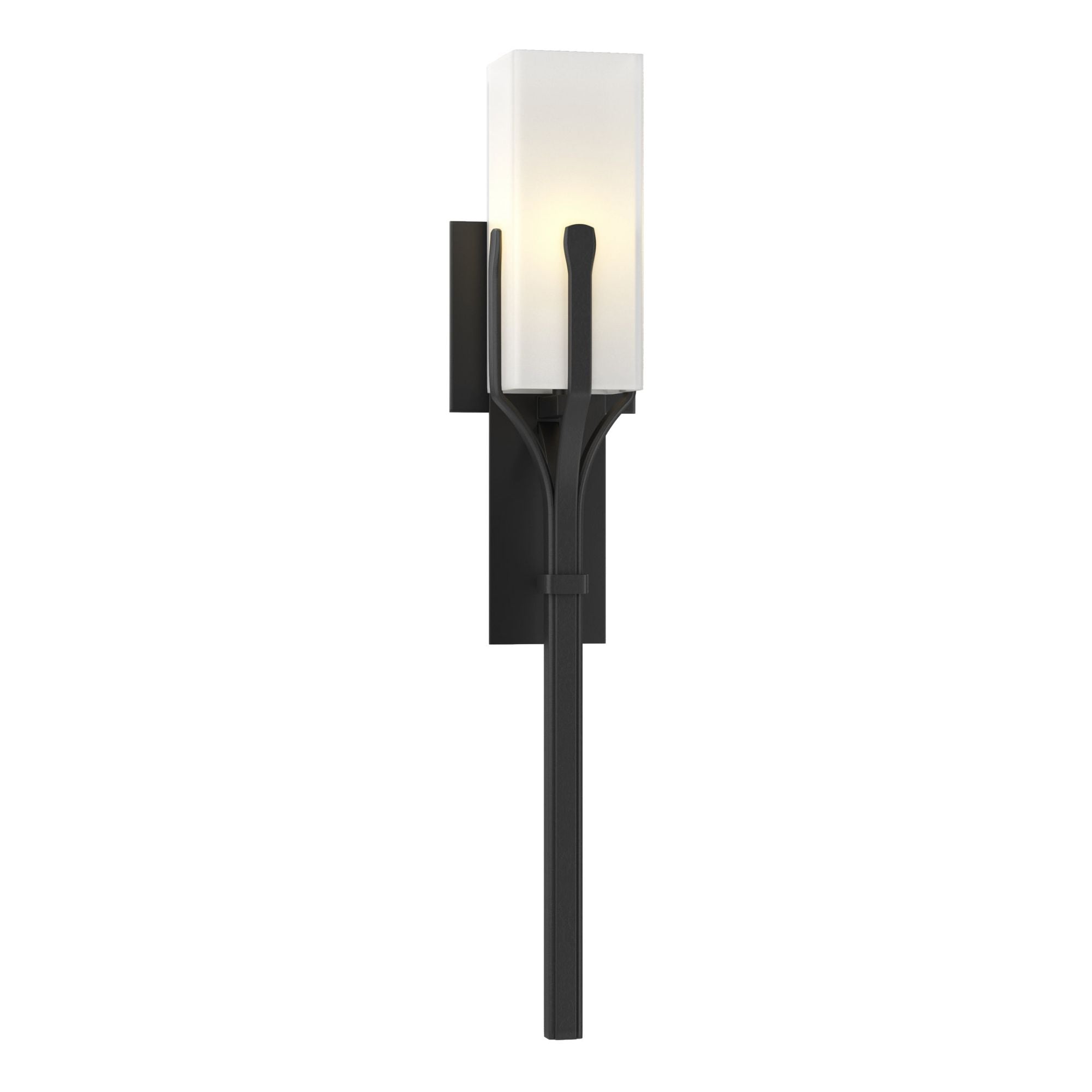 Mediki Sconce 1-Light Opal Glass (GG) in Black