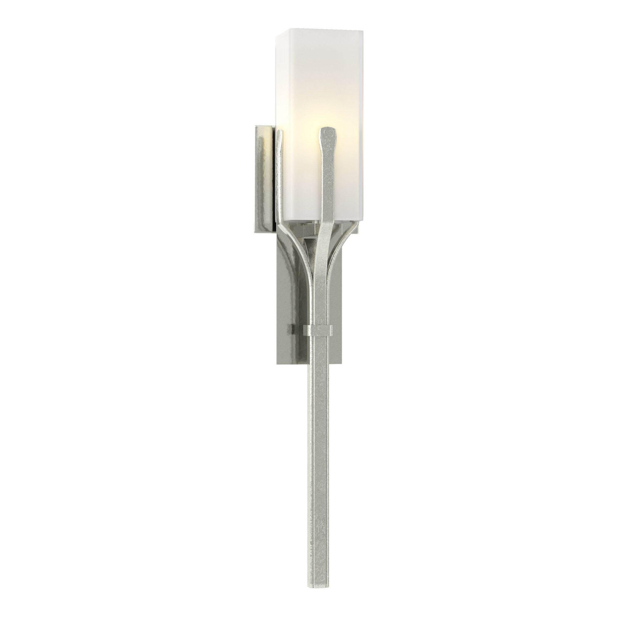 Mediki Sconce 1-Light Opal Glass (GG) in Sterling