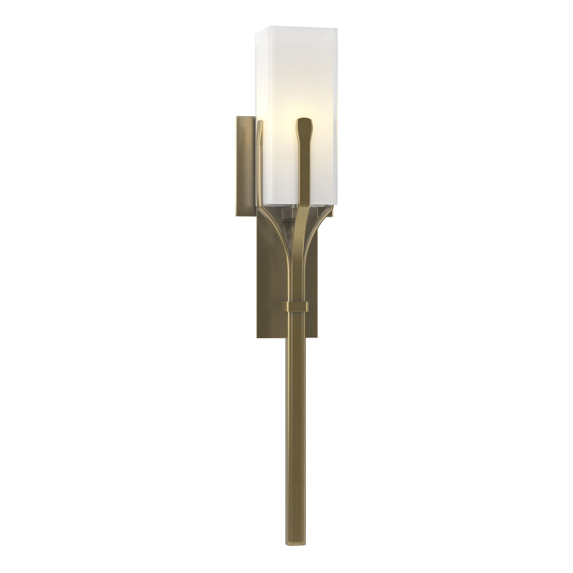 Mediki Sconce 1-Light Opal Glass (GG) in Modern Brass