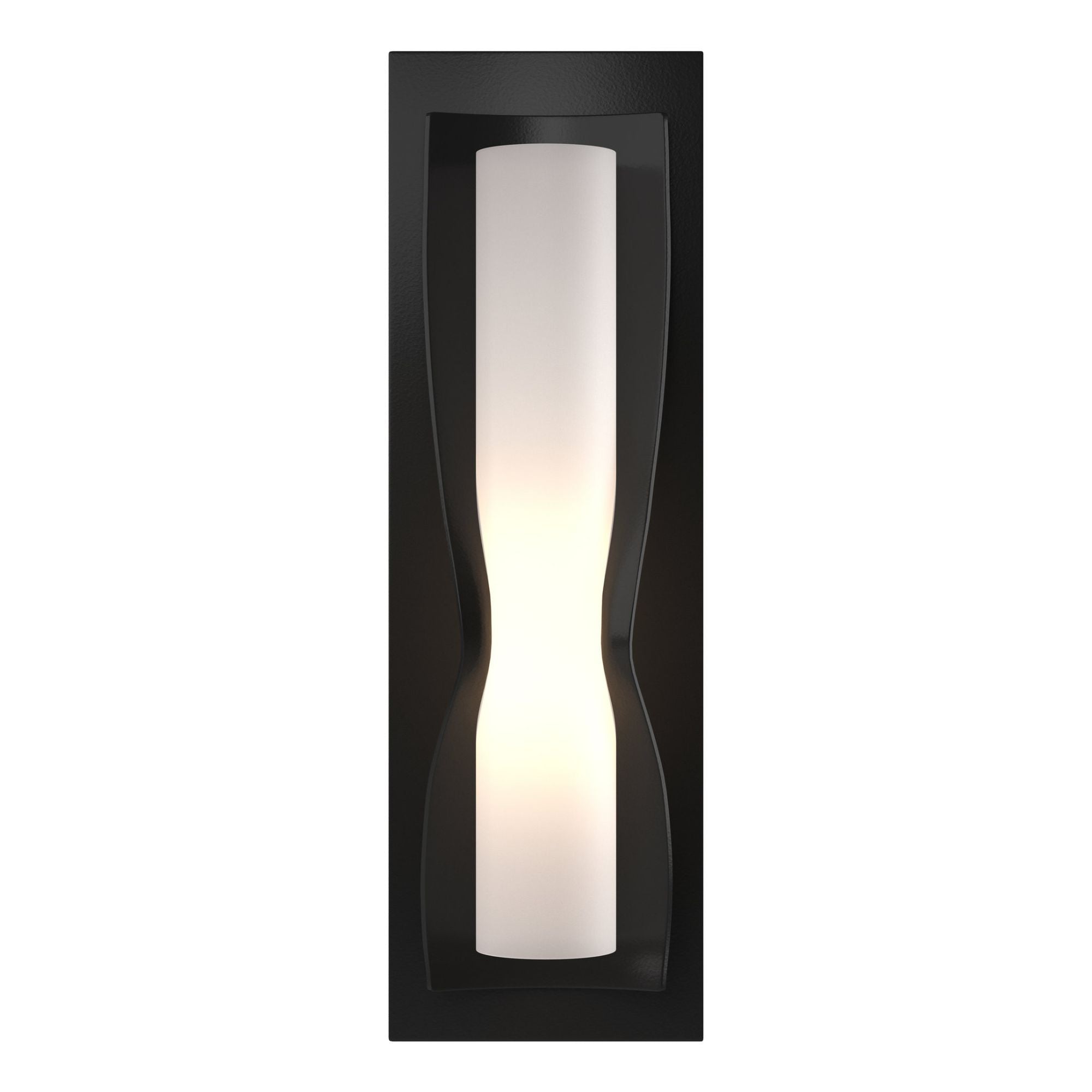 Dune Sconce 1-Light Opal Glass (GG) in Black