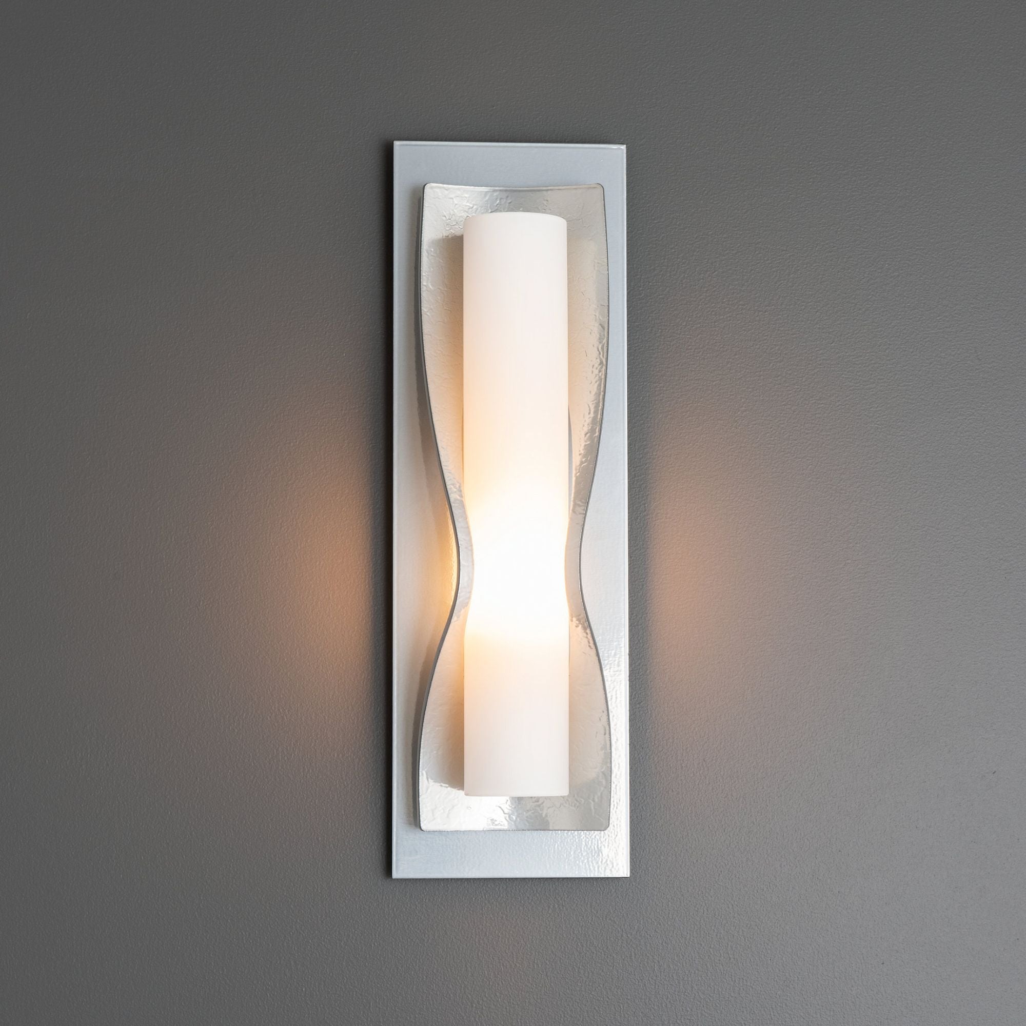 Dune Sconce 1-Light Opal Glass (GG) in Sterling
