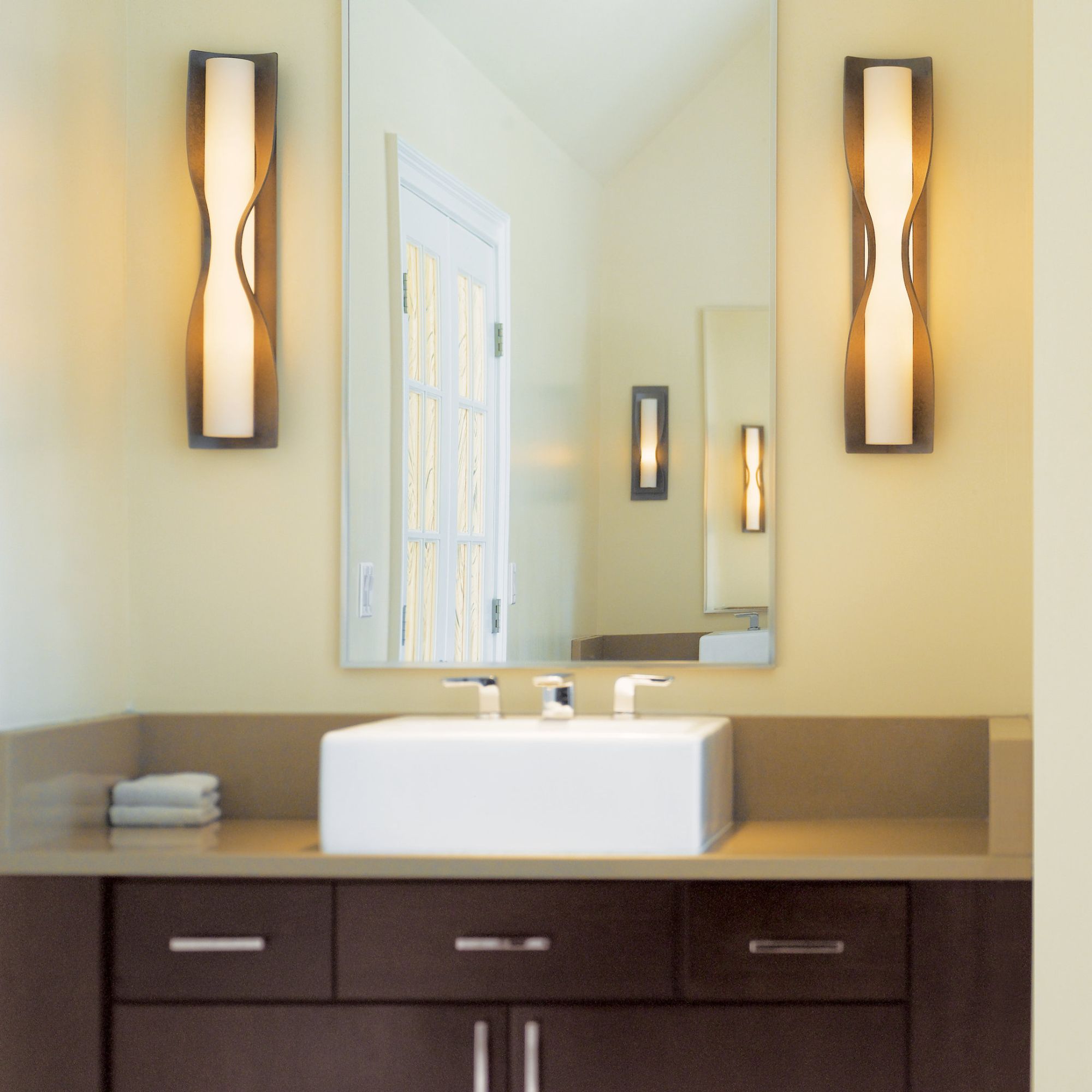 Dune Large Sconce 4-Light Opal Glass (GG) in Dark Smoke