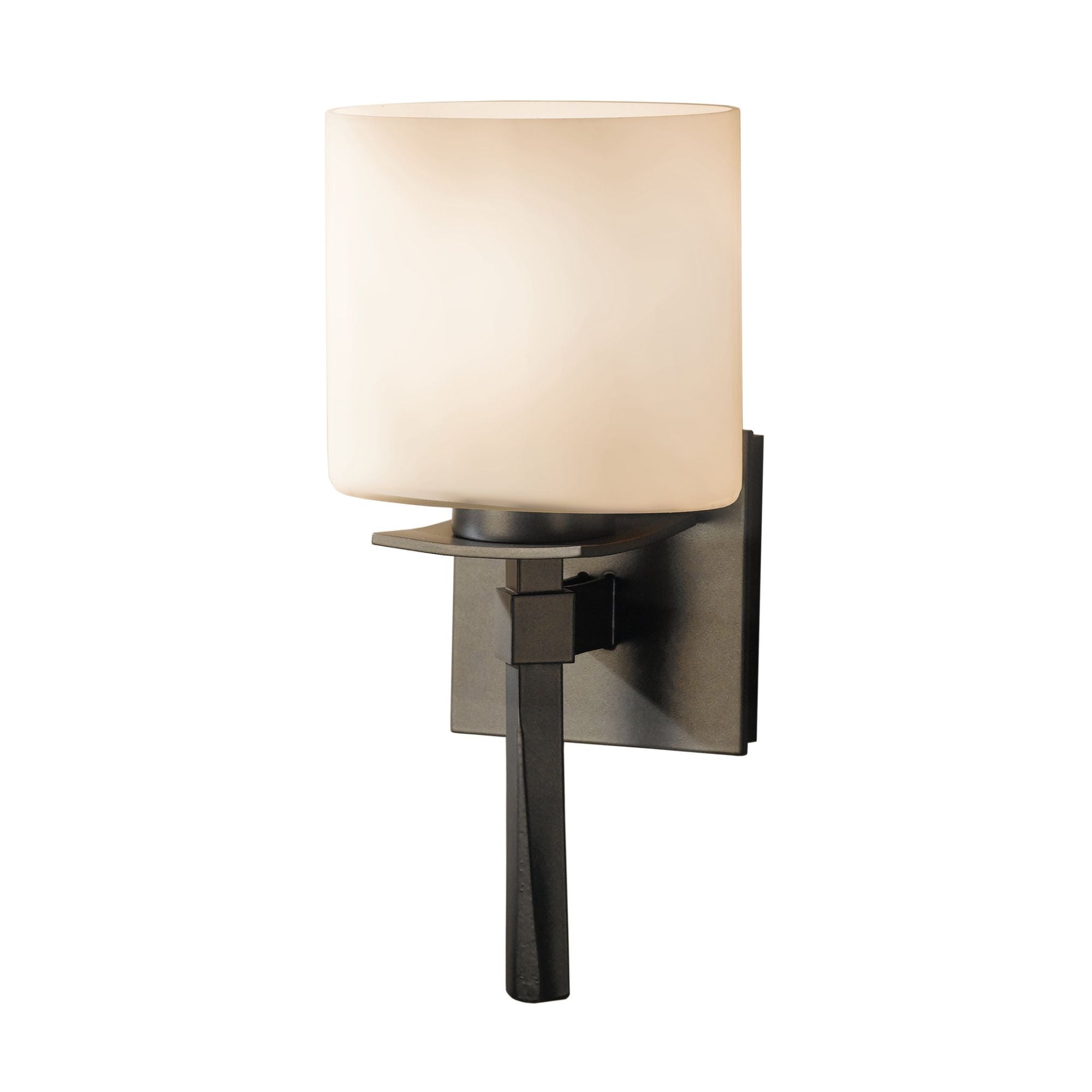 Beacon Hall Ellipse Glass Sconce 1-Light Opal Glass (GG) in Dark Smoke