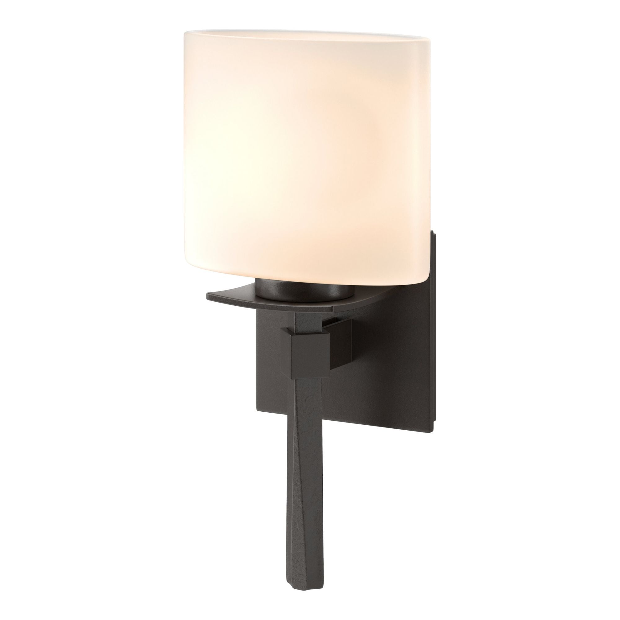 Beacon Hall Ellipse Glass Sconce 1-Light Opal Glass (GG) in Oil Rubbed Bronze