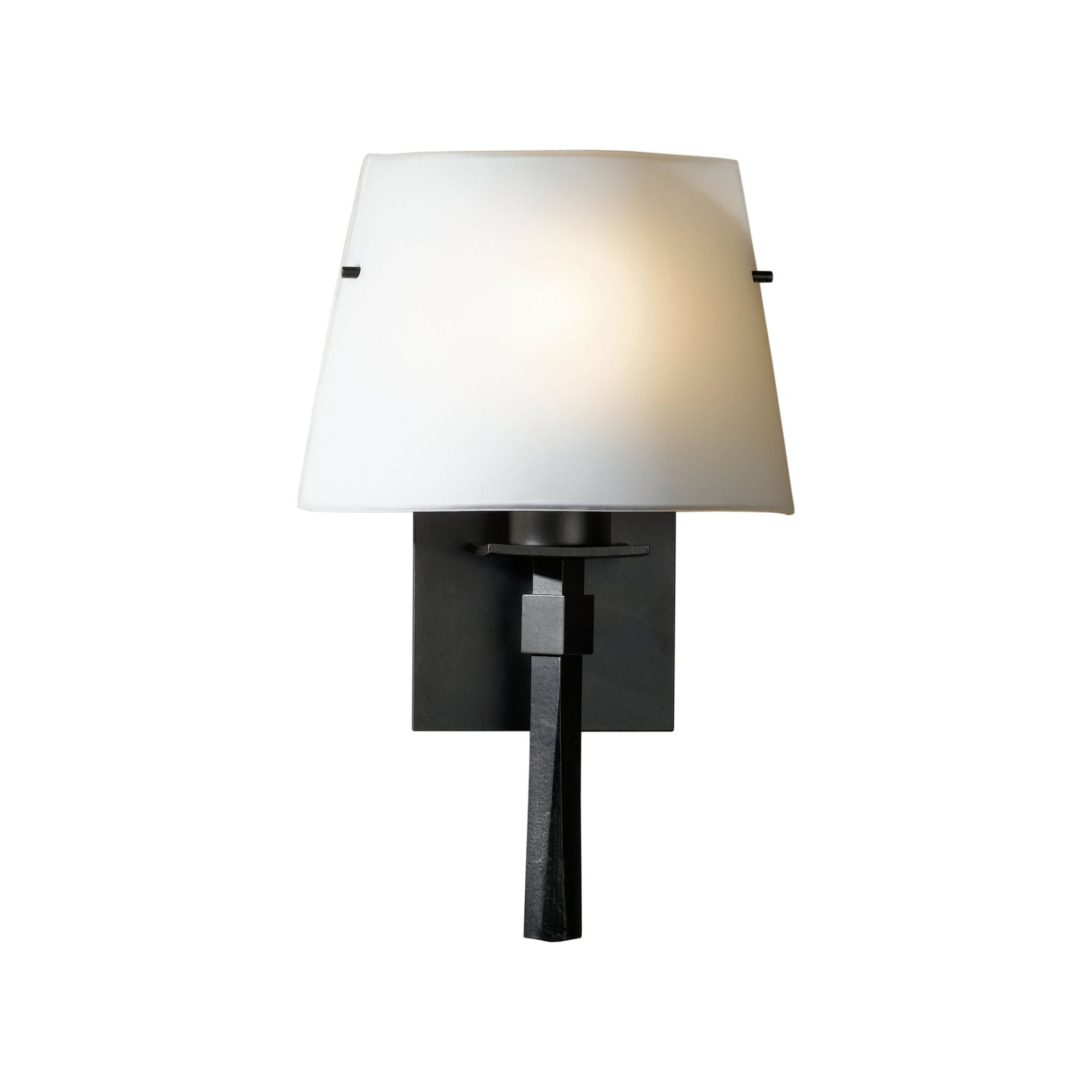 Beacon Hall Half Cone Glass Sconce 1-Light Opal Glass (GG) in Dark Smoke