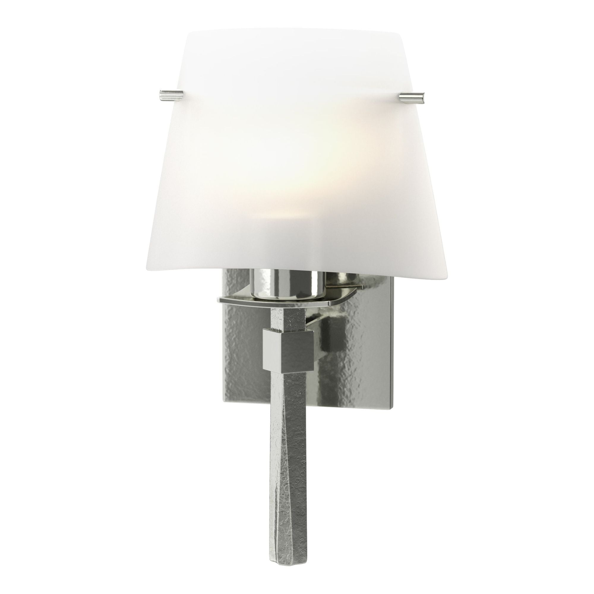 Beacon Hall Half Cone Glass Sconce 1-Light Opal Glass (GG) in Sterling