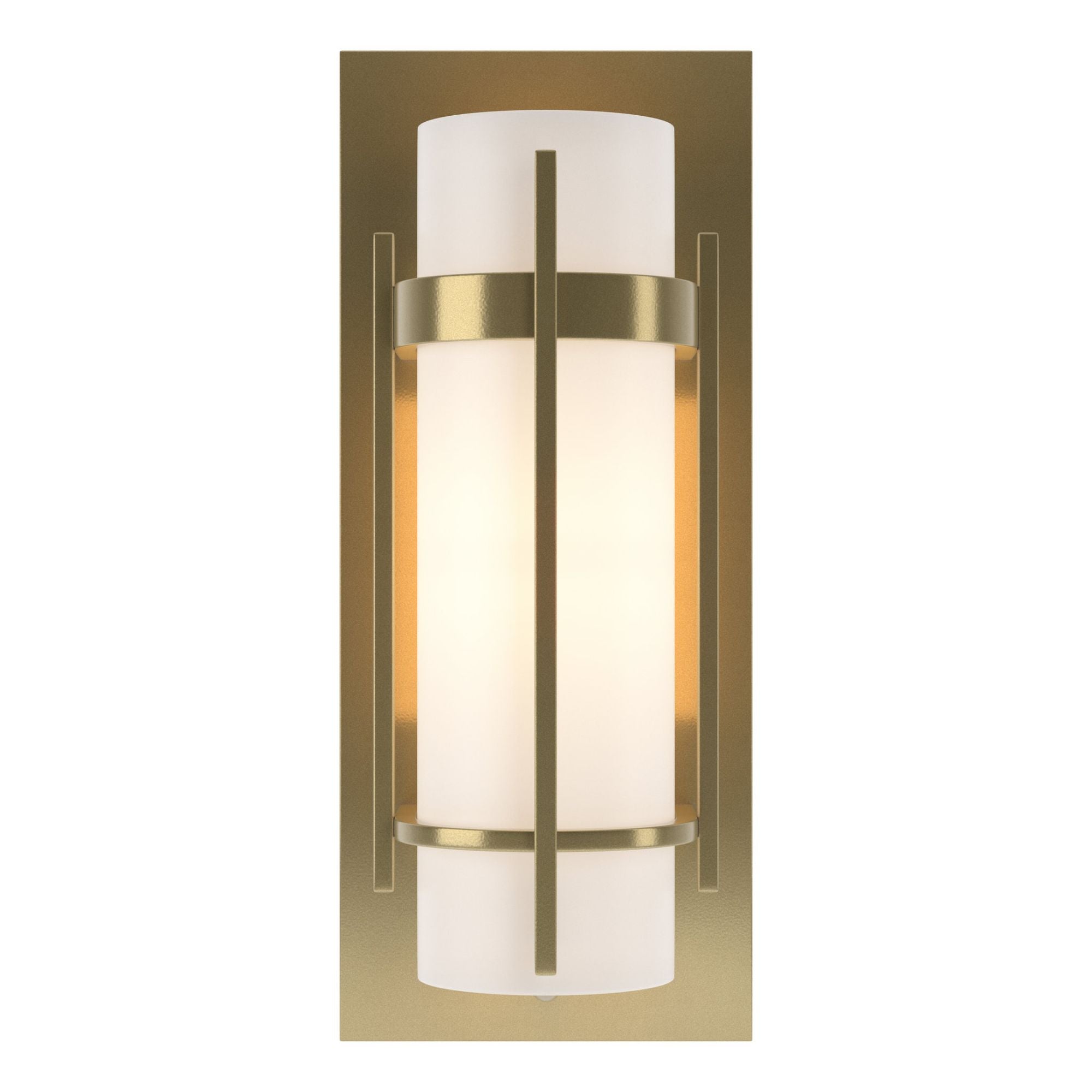 Banded with Bar Sconce 1-Light Opal Glass (GG) in Modern Brass
