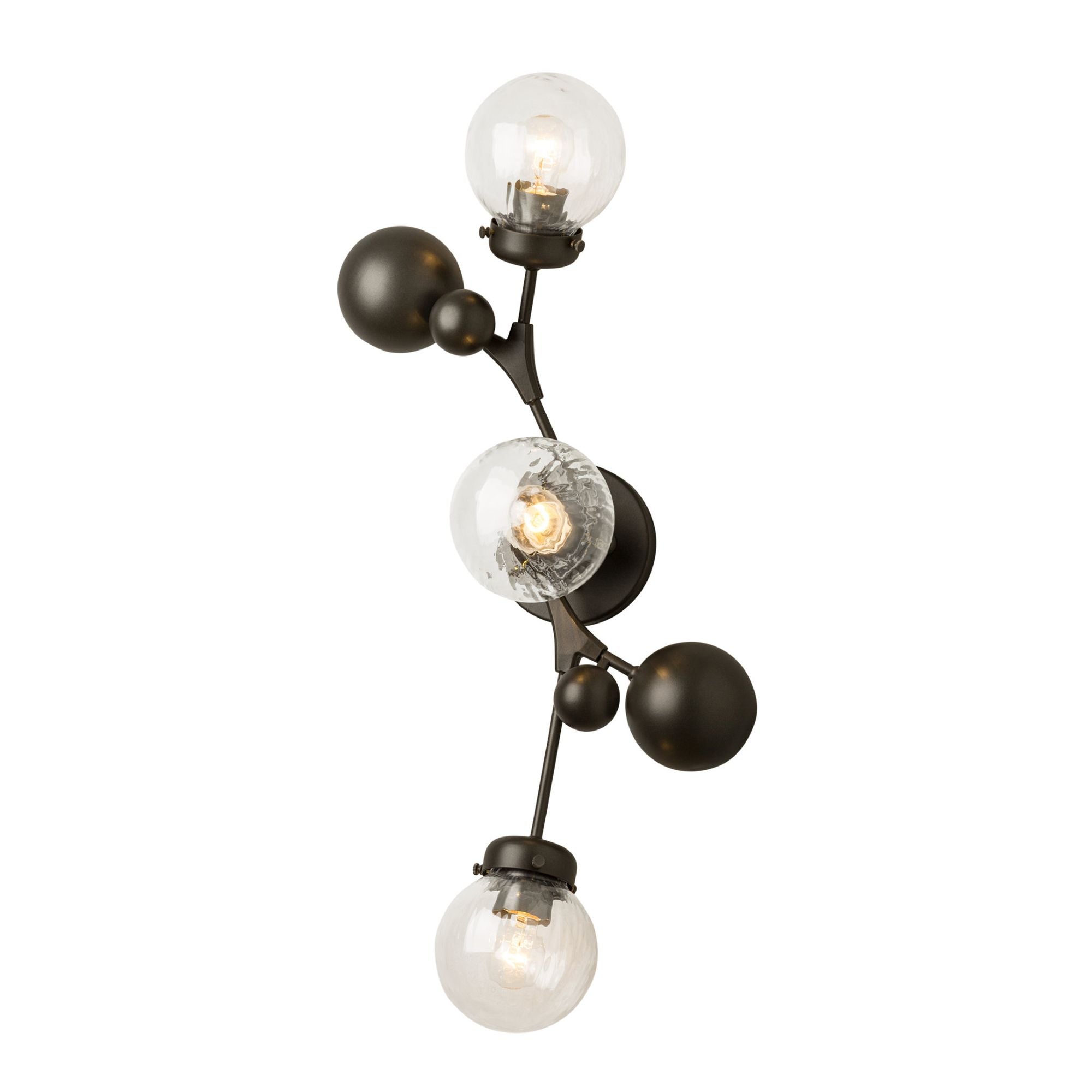 Sprig Sconce 3-Light Water Glass (LL) in Dark Smoke