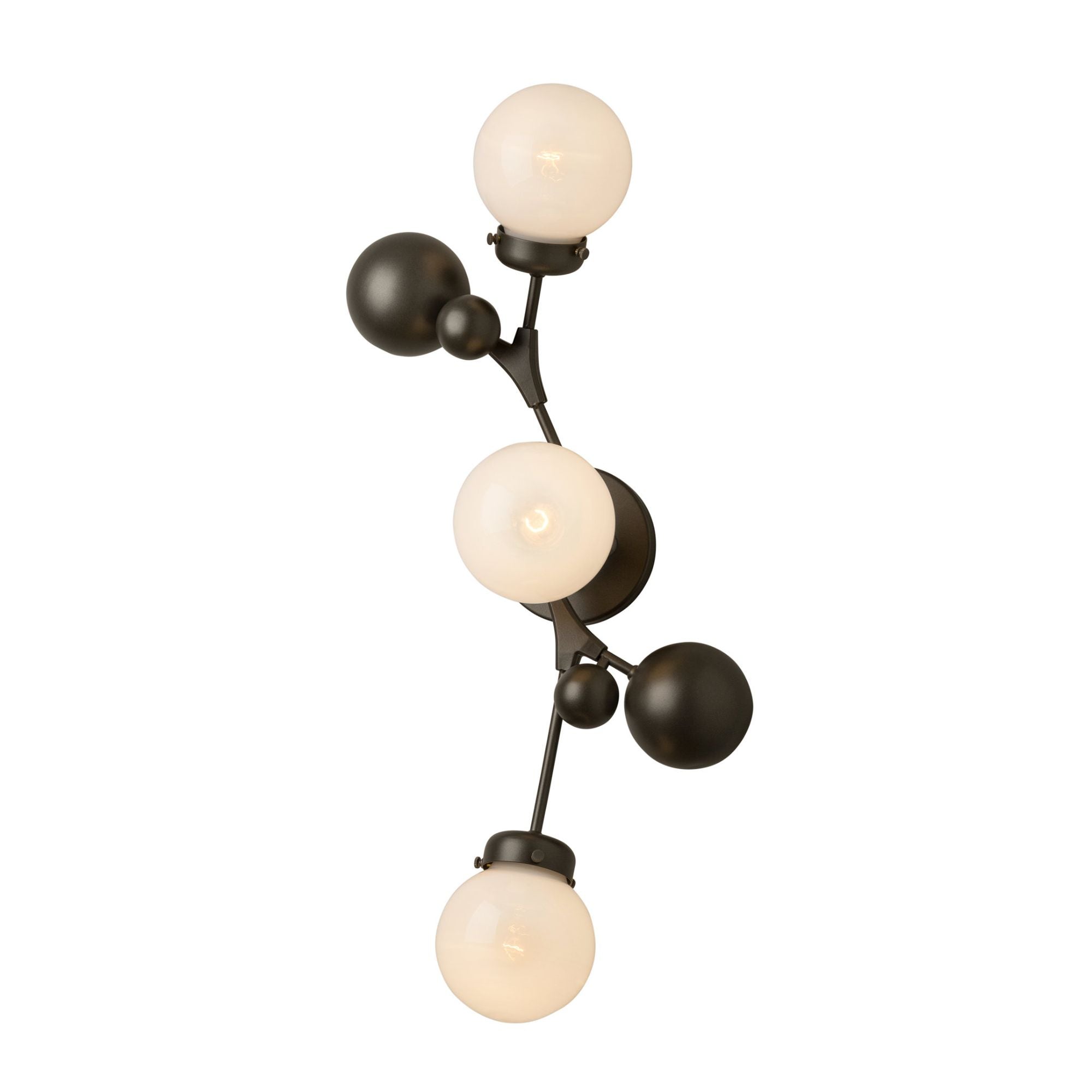 Sprig Sconce 3-Light Opaline Glass (WF) in Dark Smoke