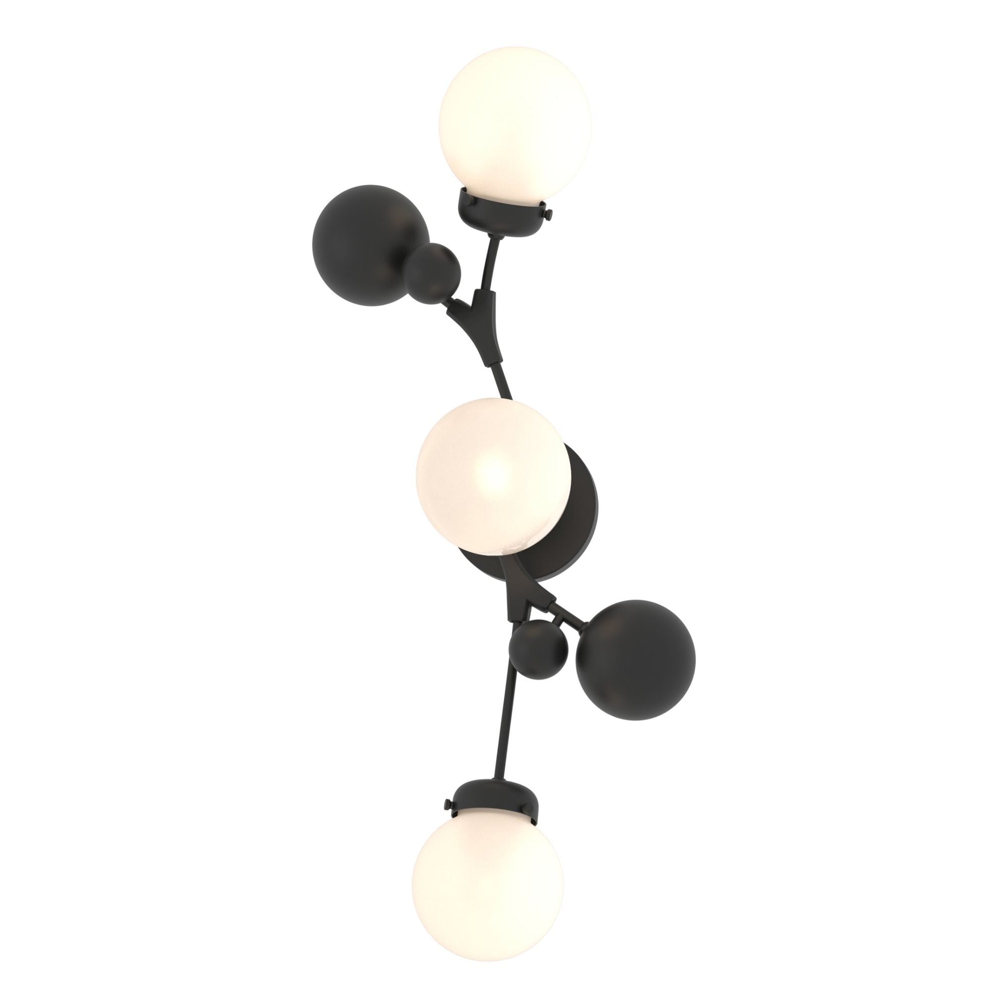 Sprig Sconce 3-Light Opal Glass (GG) in Black