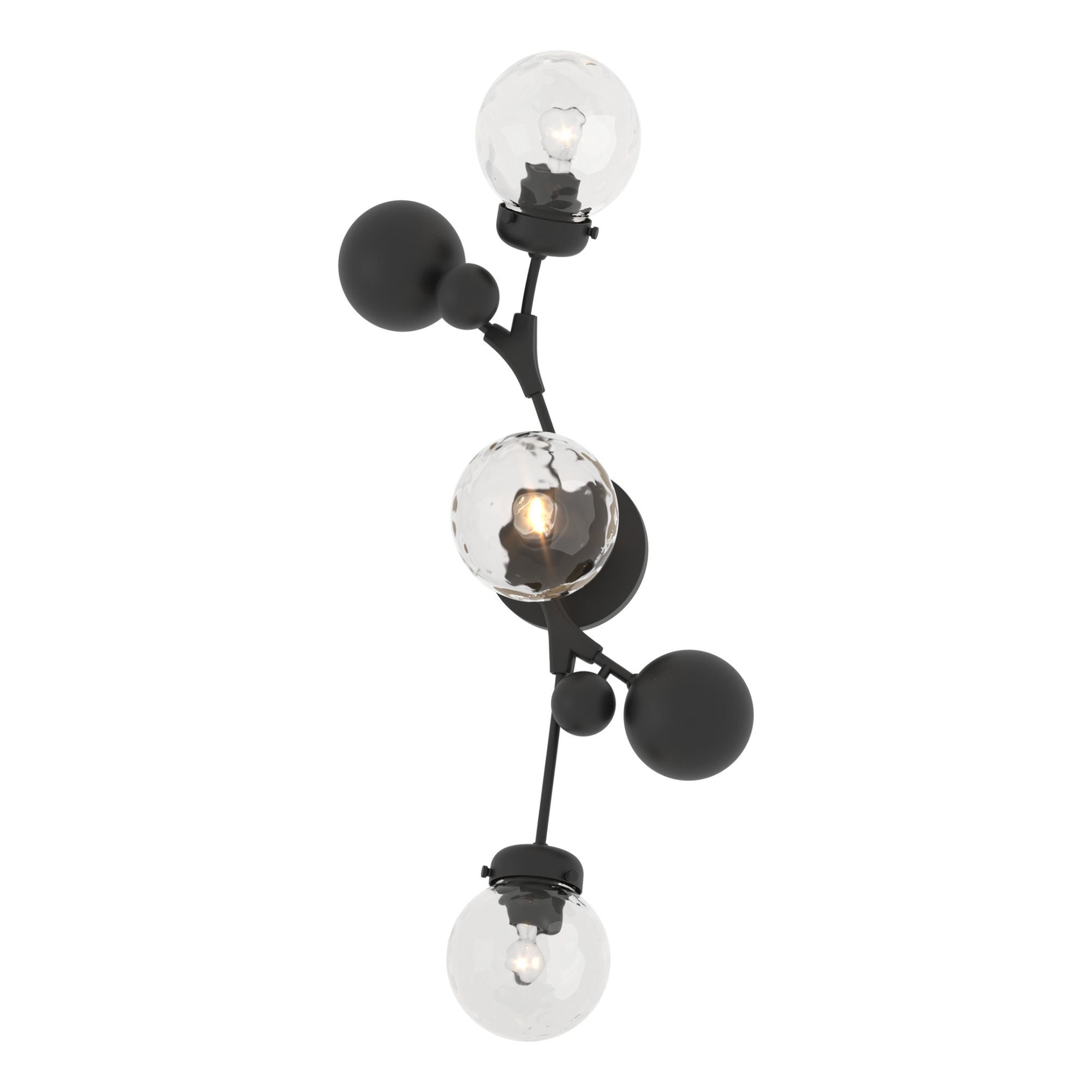 Sprig Sconce 3-Light Water Glass (LL) in Black
