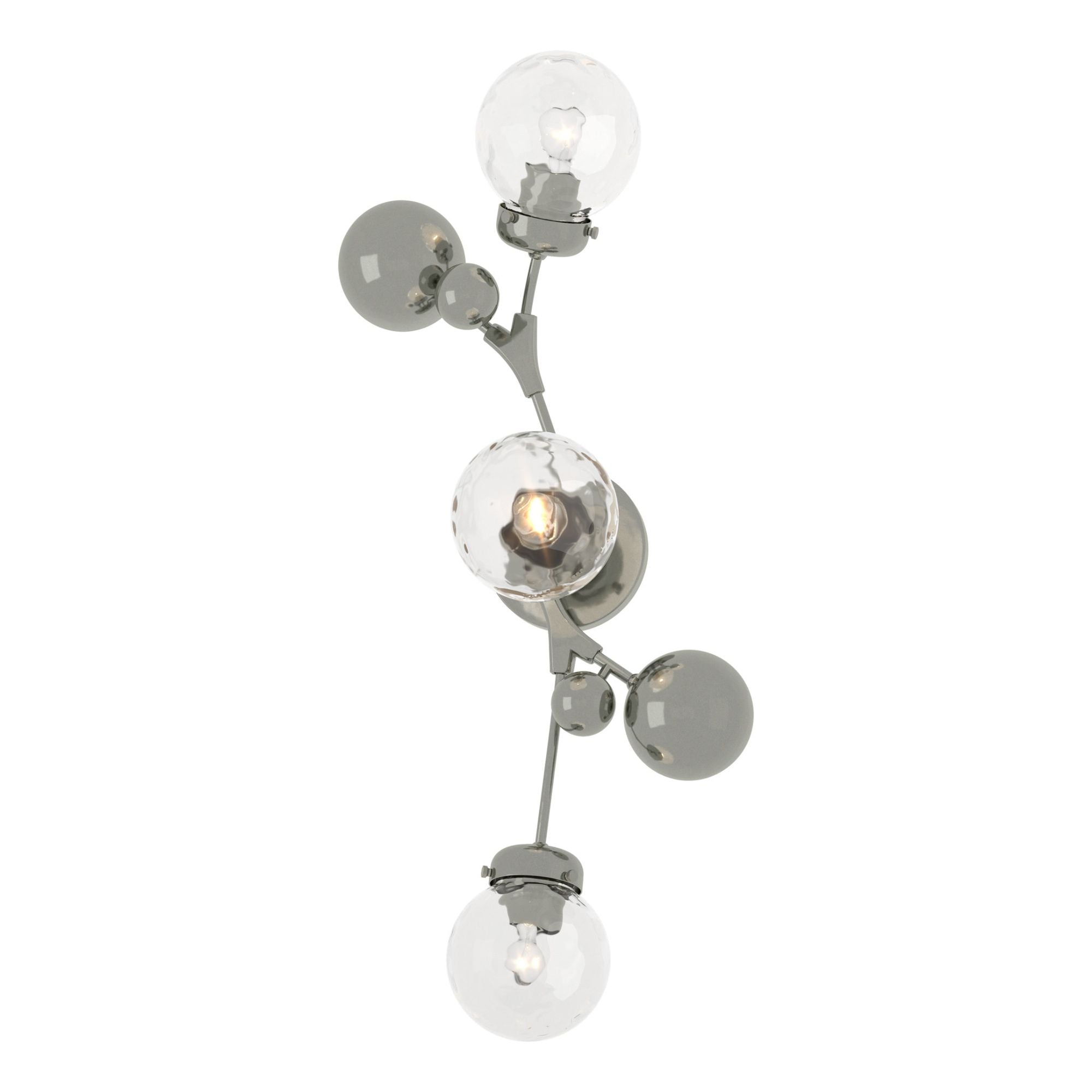 Sprig Sconce 3-Light Water Glass (LL) in Sterling