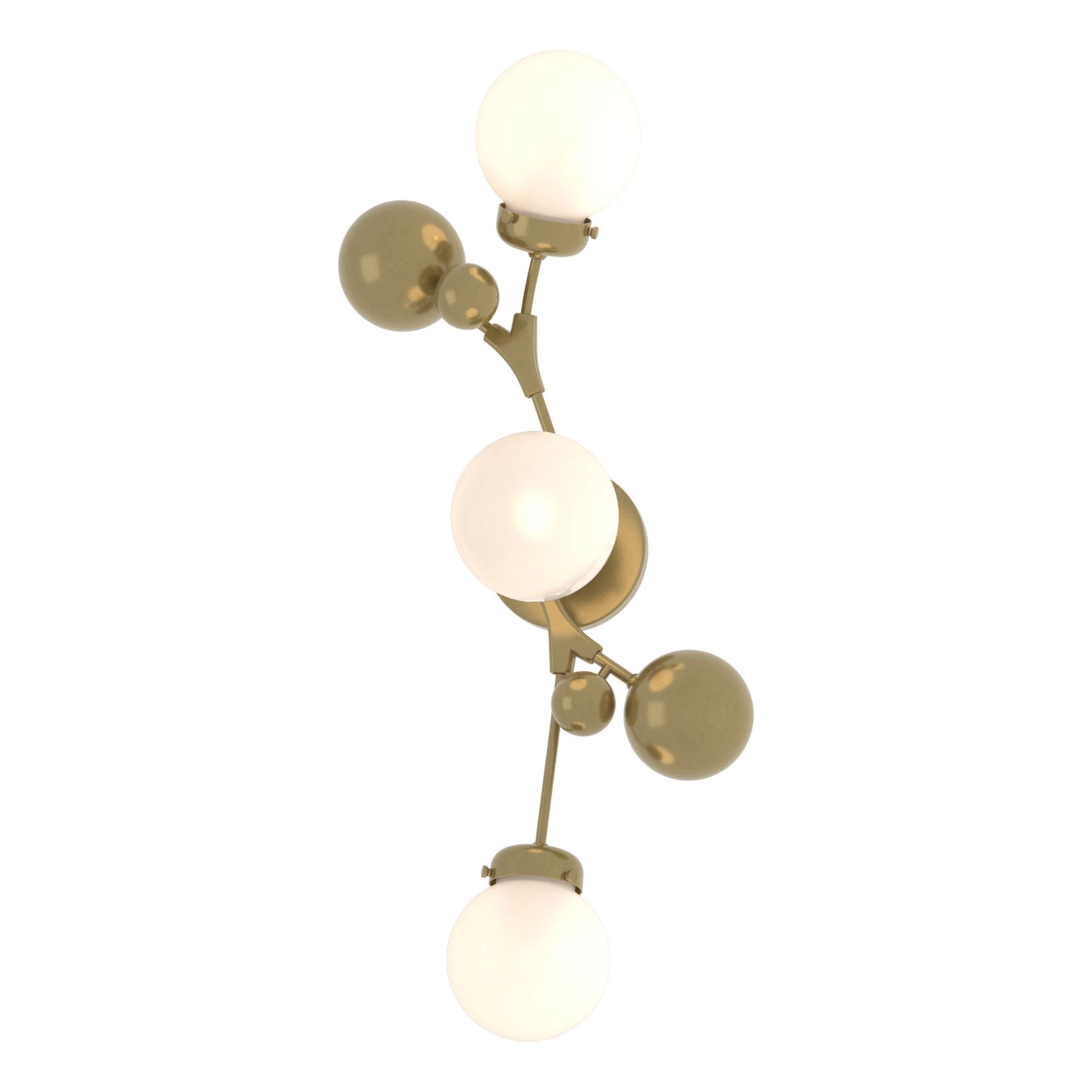 Sprig Sconce 3-Light Opal Glass (GG) in Modern Brass