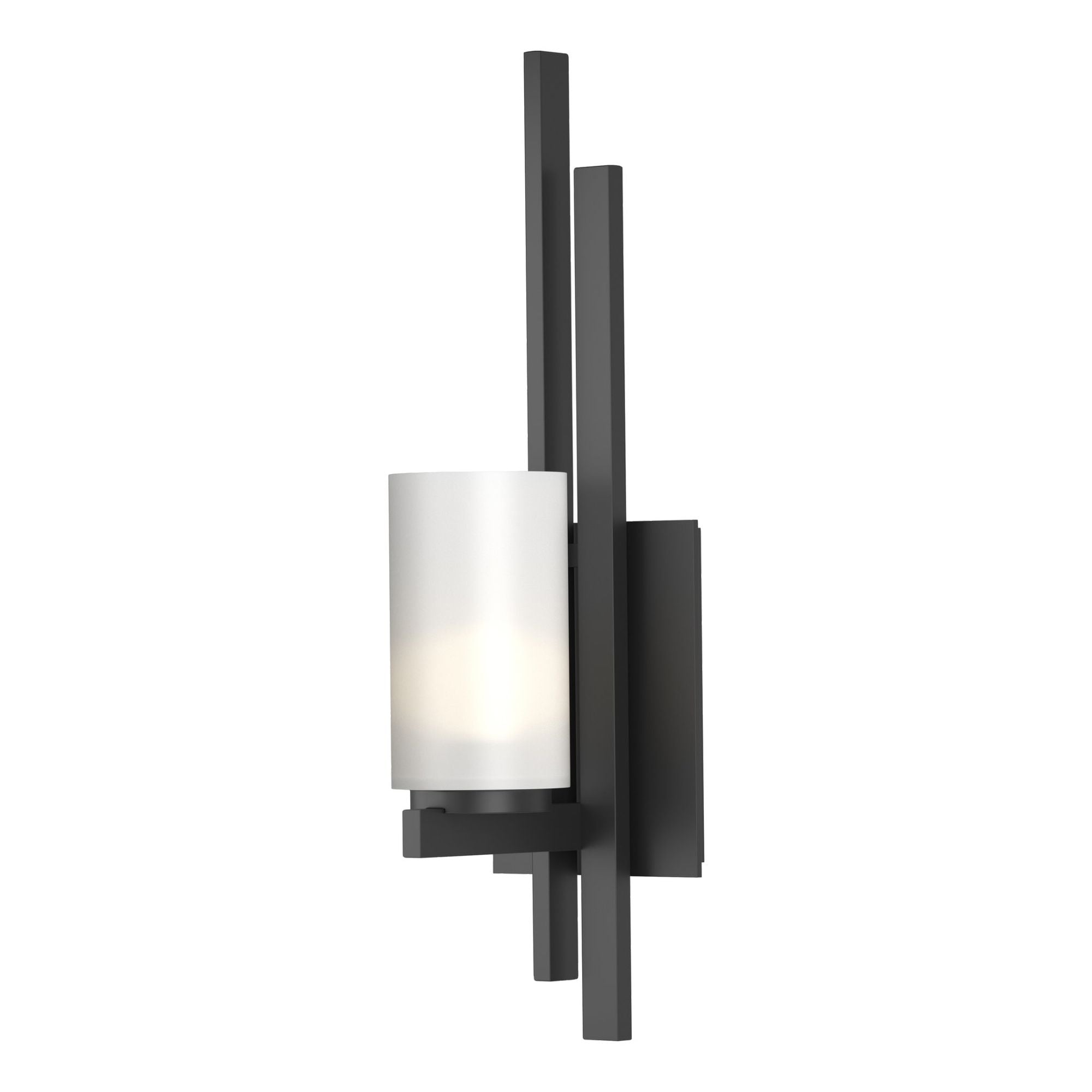 Ondrian 1 Light Sconce 1-Light Right Facing Opal Glass (GG) in Black