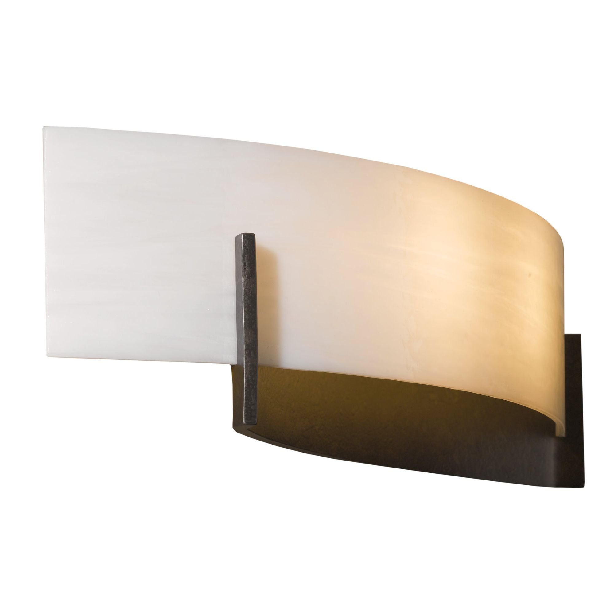 Axis Sconce 2-Light White Art Glass (BB) in Dark Smoke