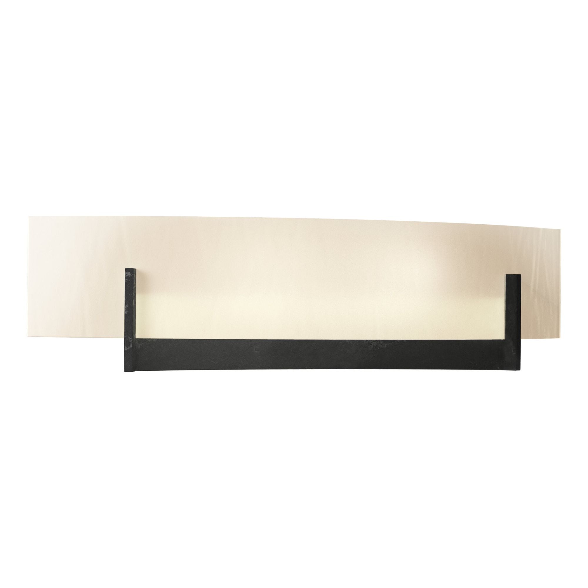 Axis Sconce 2-Light White Art Glass (BB) in Black