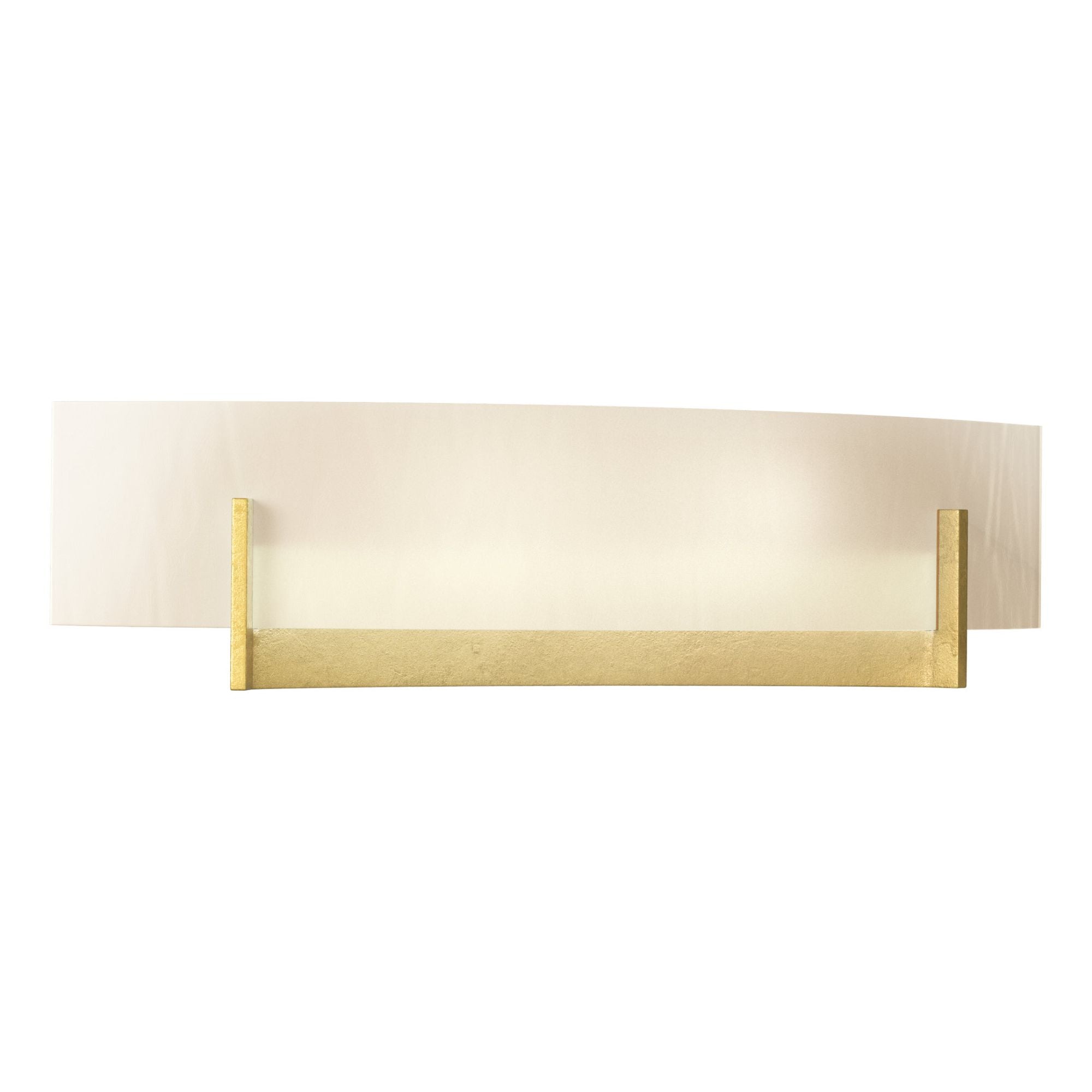 Axis Sconce 2-Light White Art Glass (BB) in Modern Brass